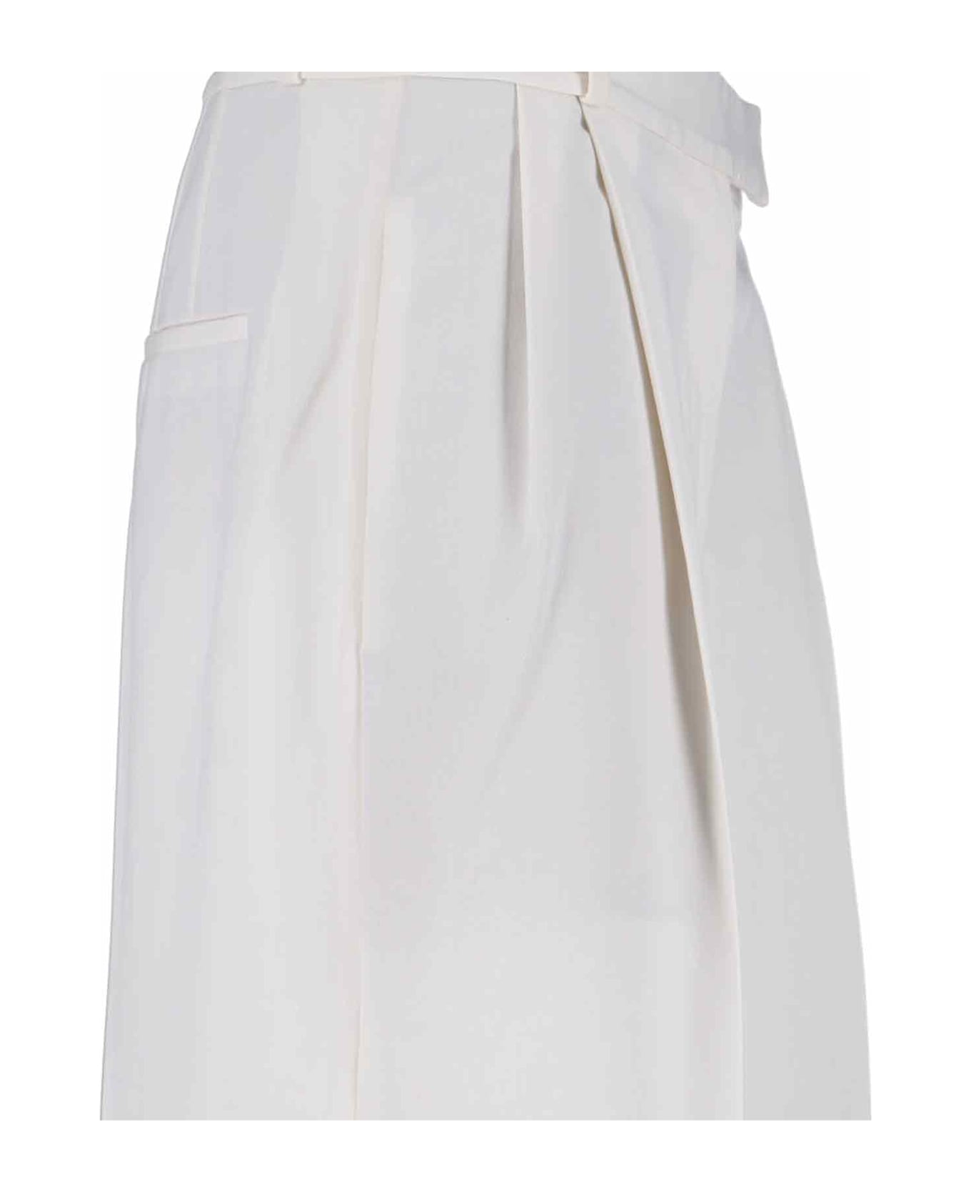Róhe Wool Blend Straight Pants - White