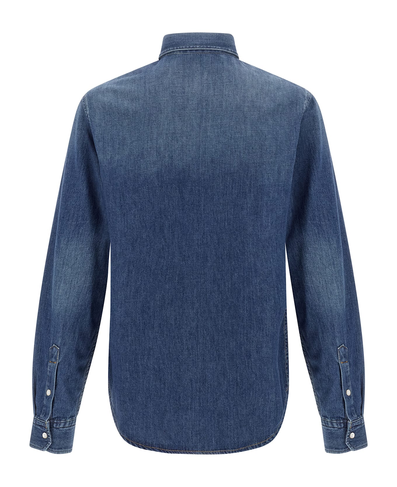 Versace 
medusa
 Patch Shirt - Blue