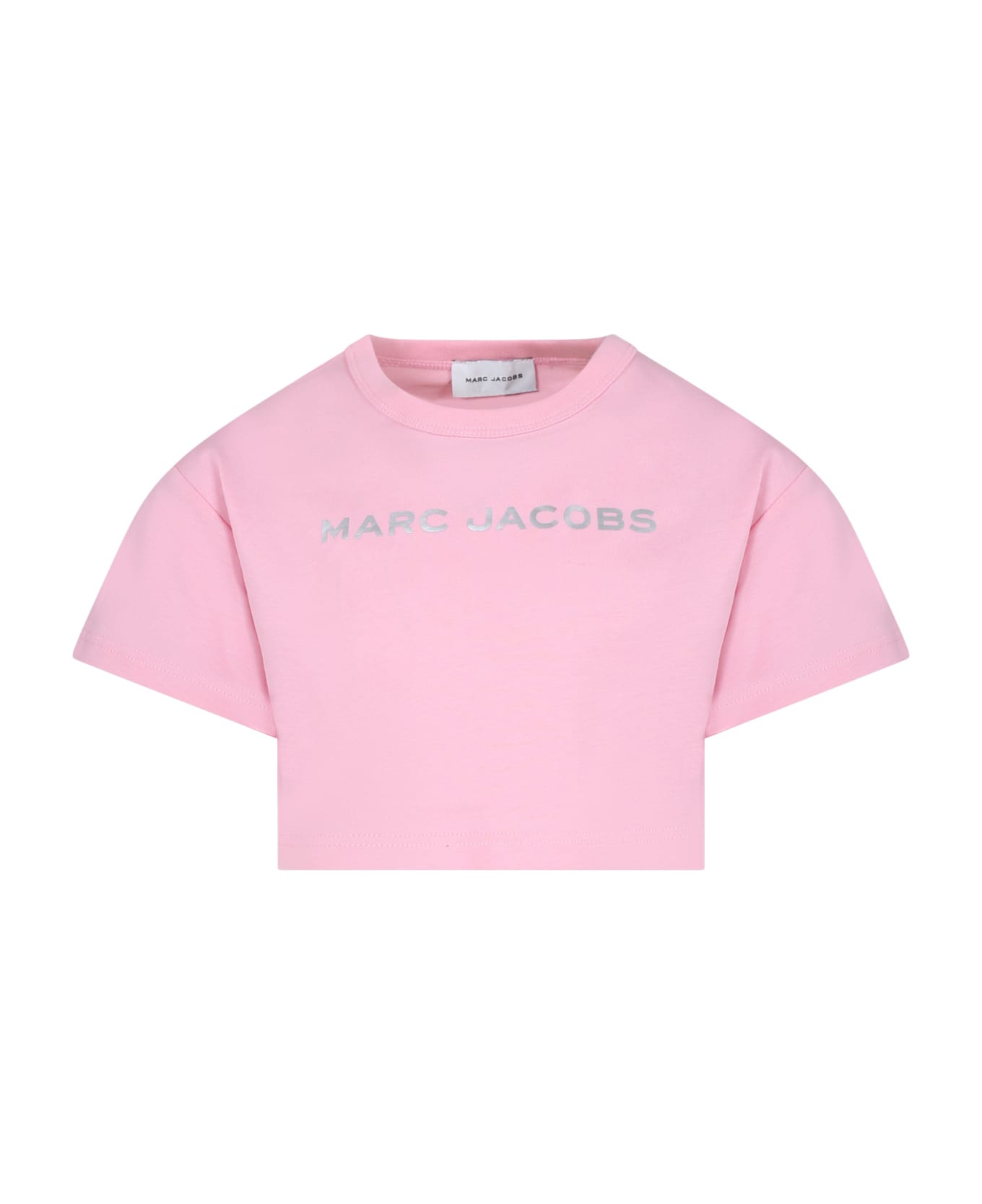 Marc Jacobs Pink Crop T-shirt For Girl - Rosa