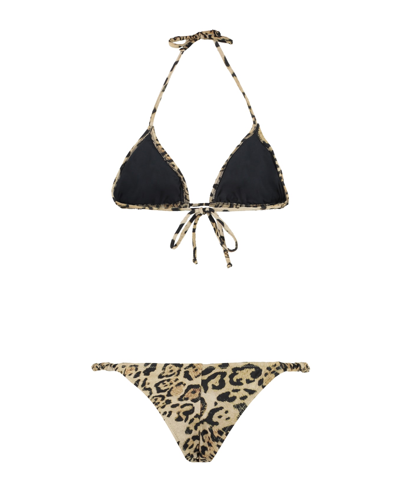 Reina Olga Scrunchie Set Triangle Bra Bikini - Animalier