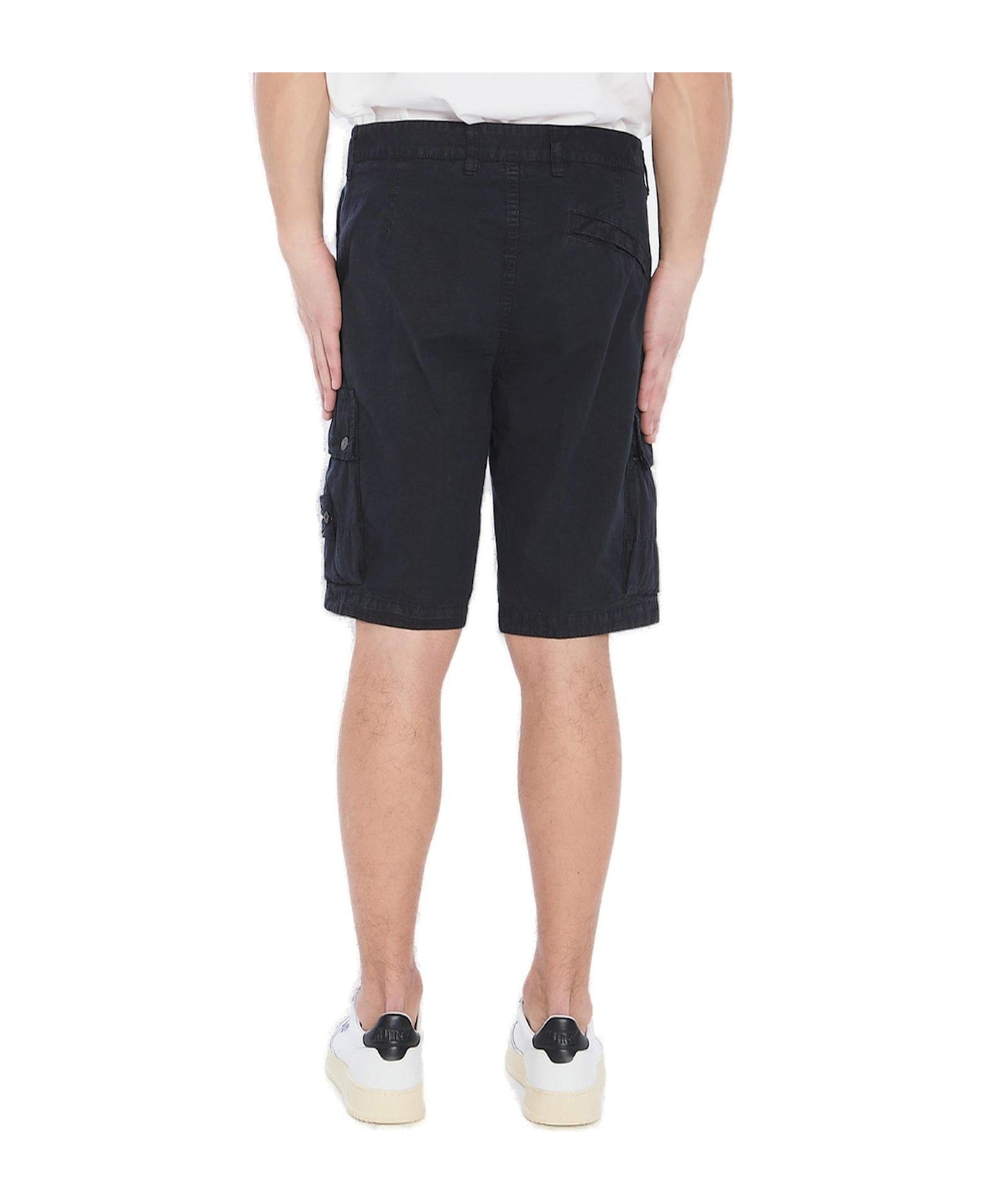 Stone Island Compass Patch Bermuda Shorts - Blue