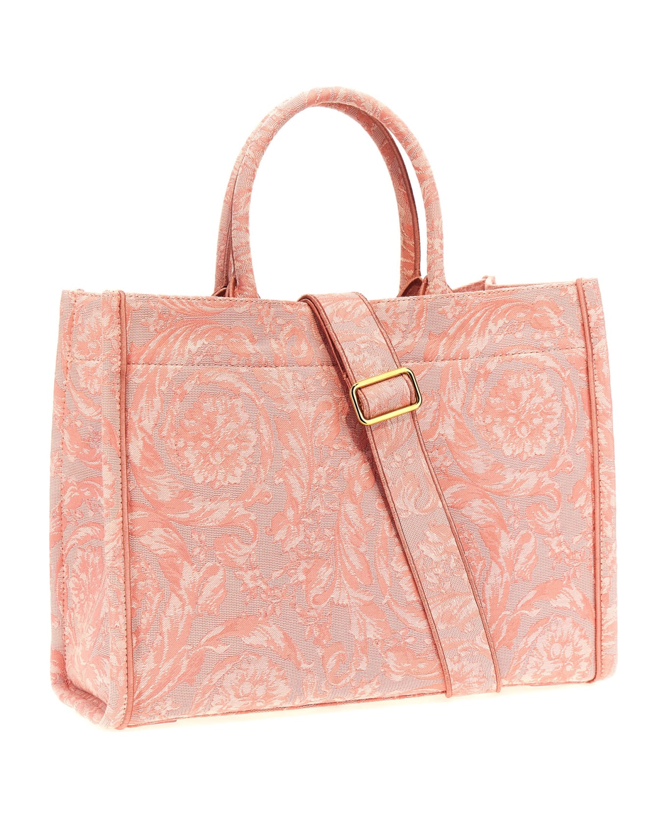 Versace 'athena Barocco' Shopping Bag - Pink