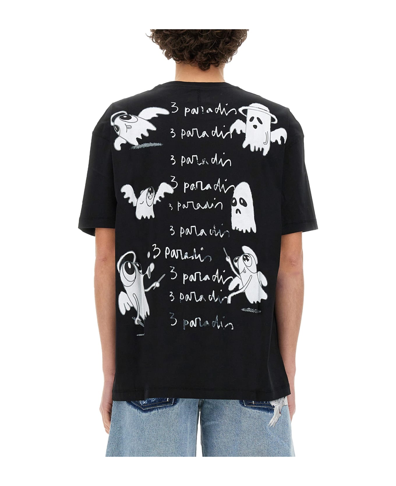 3.Paradis X Edgar Plans T-shirt - BLACK
