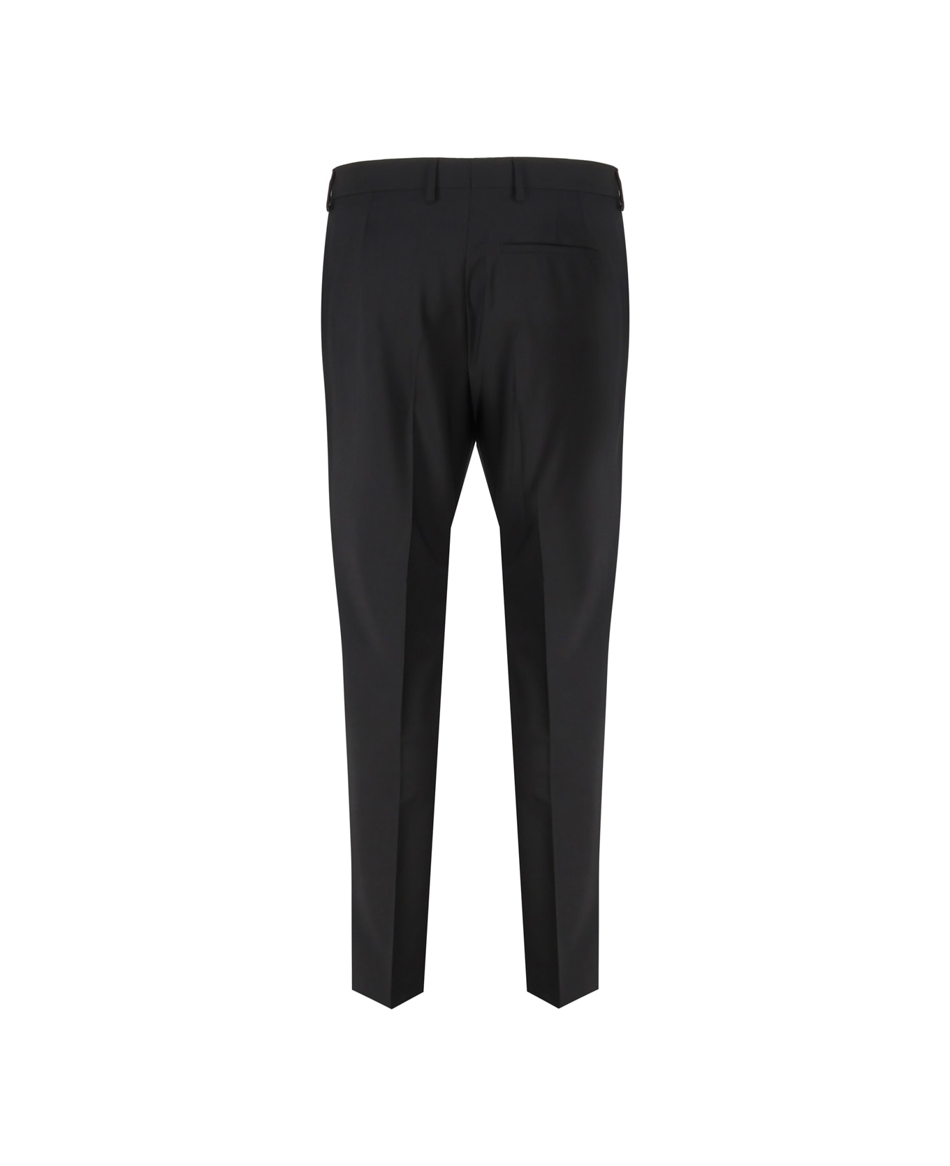 Calvin Klein Elegant Wool Blend Trousers - BLACK
