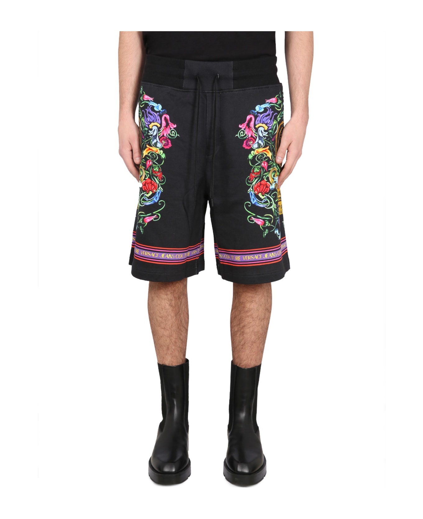 Versace Jeans Couture Bermuda Shorts With Print - Multicolor
