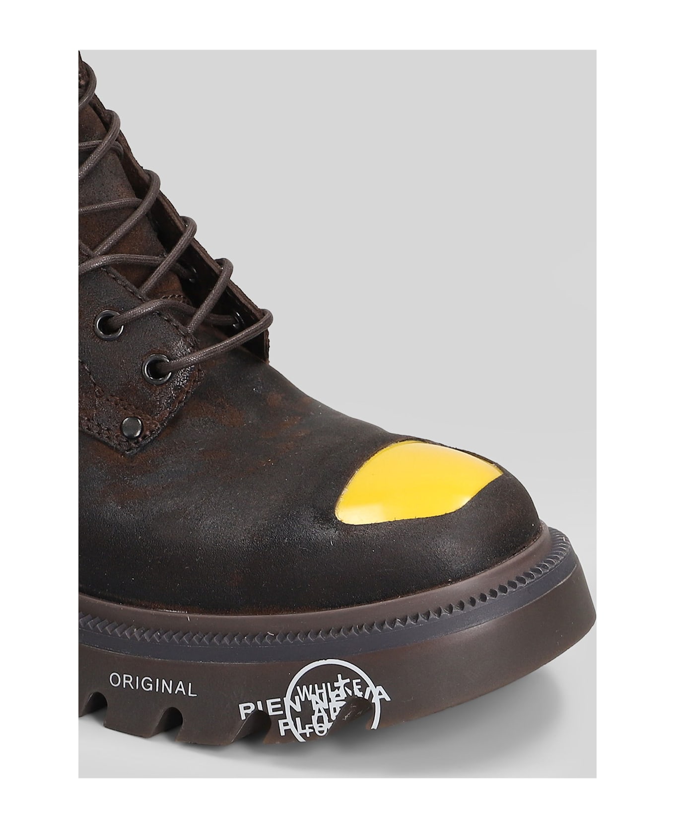 Premiata Brixton Combat Boots In Brown Nubuck - brown