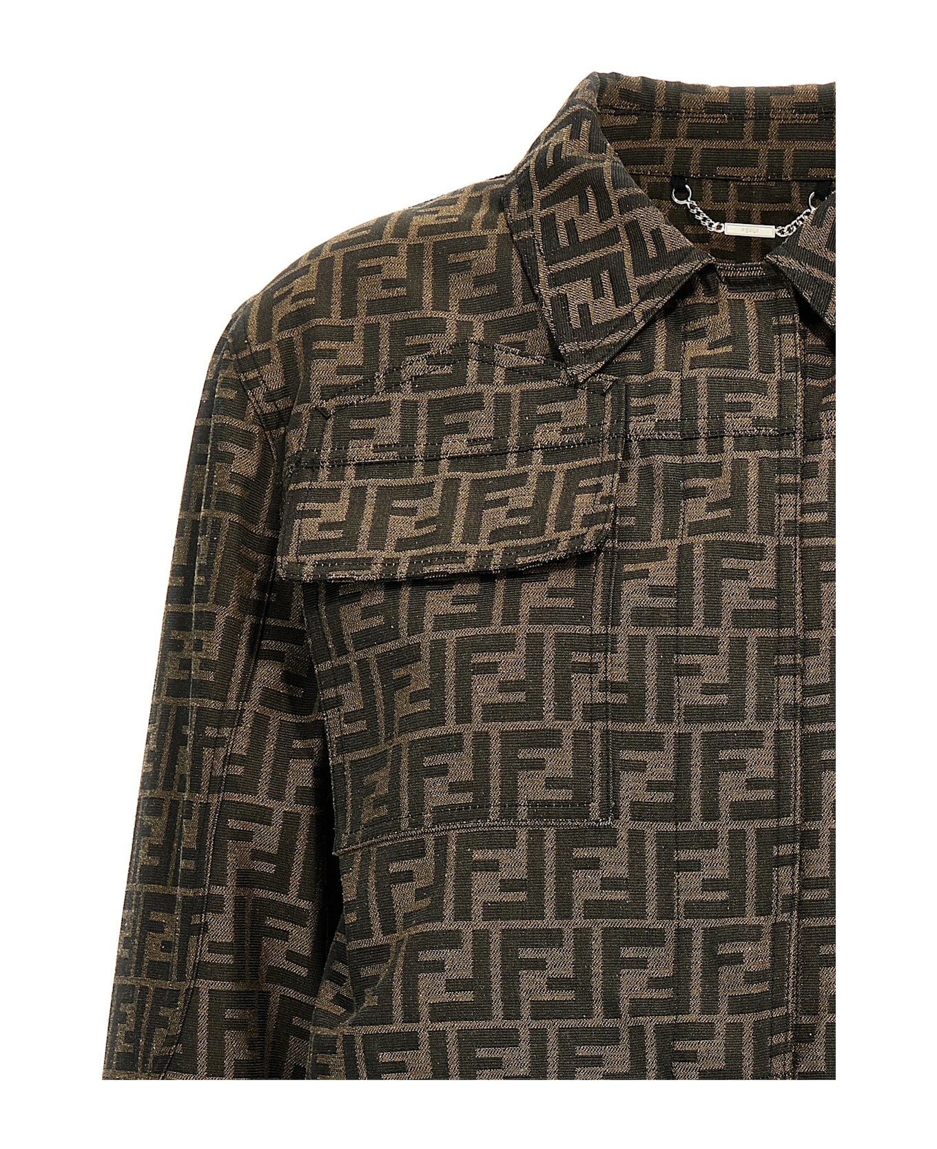 Fendi Ff Canvas Jacket - Brown