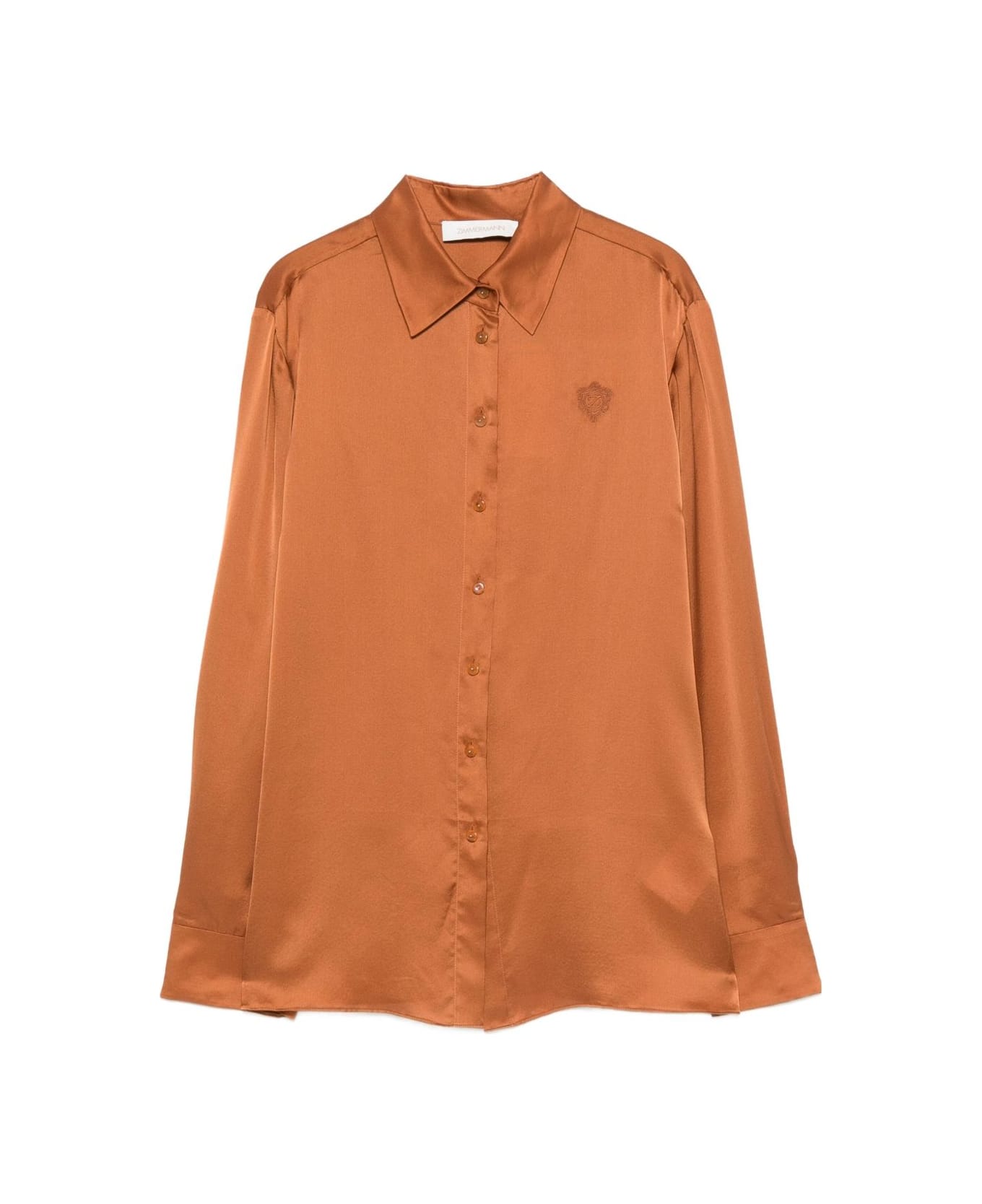 Zimmermann Satin Silk Shirt - Brown