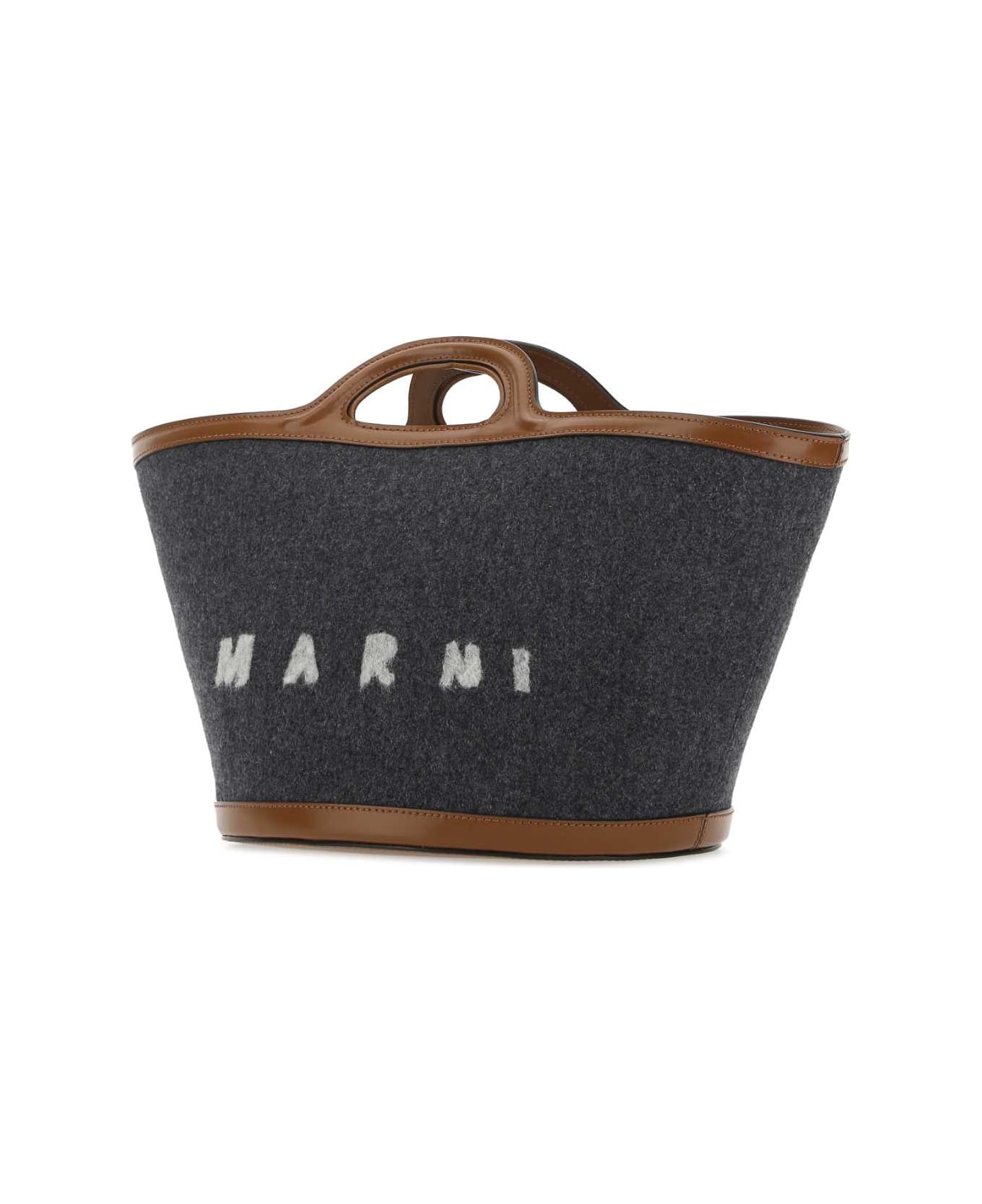 Marni Two-tone Felt And Leather Small Tropicalia Summer Handbag - ZO253 トートバッグ