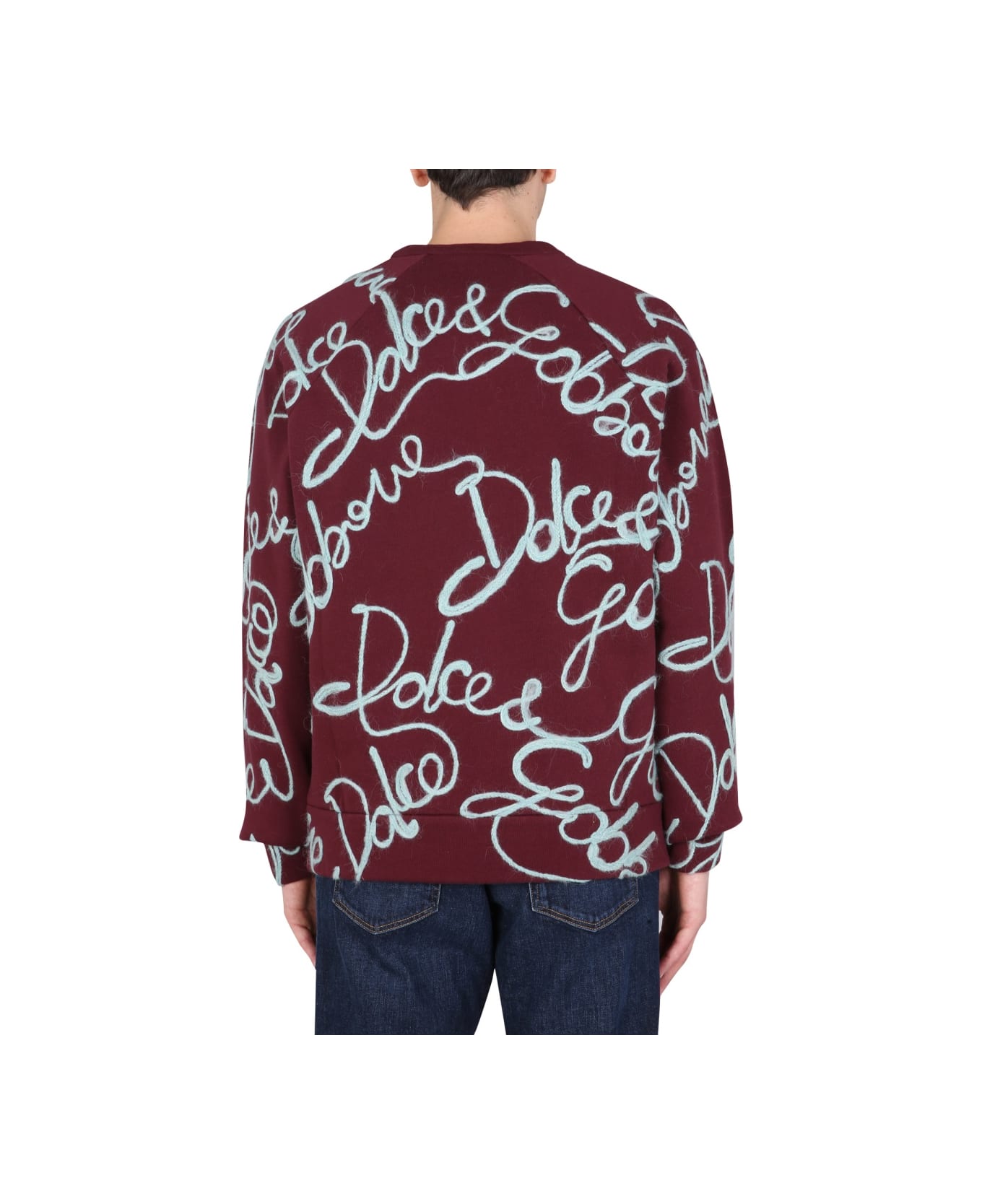 Dolce & Gabbana Embroidered Sweatshirt - BORDEAUX