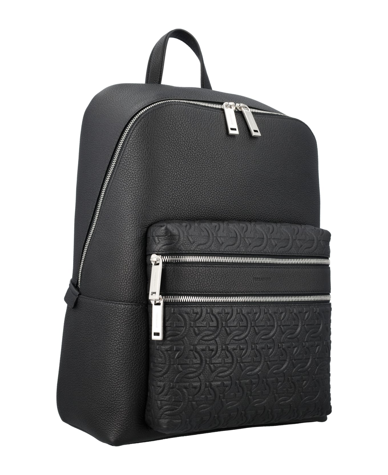 Ferragamo Leather Backpack - NERO || NERO || X 241366
