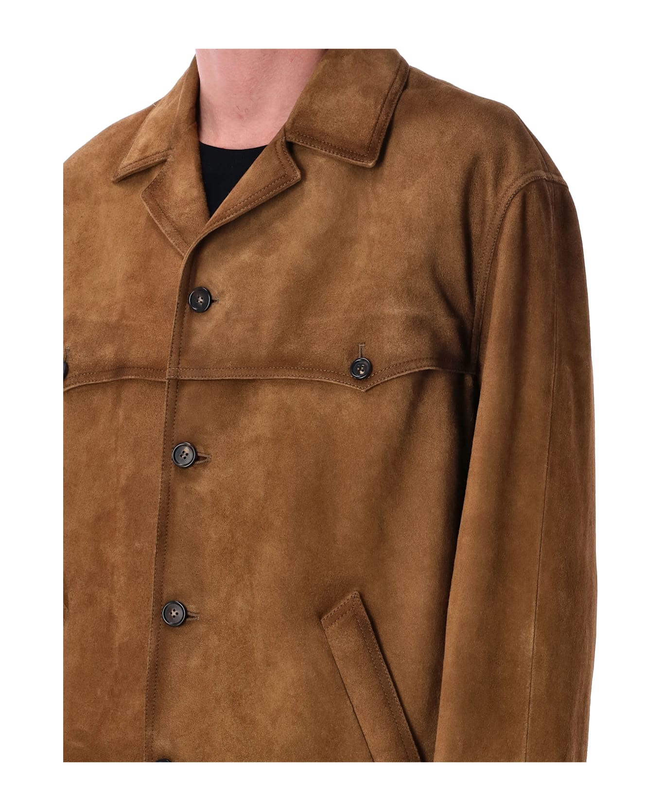 Prada Suede Jacket - TOBACCO