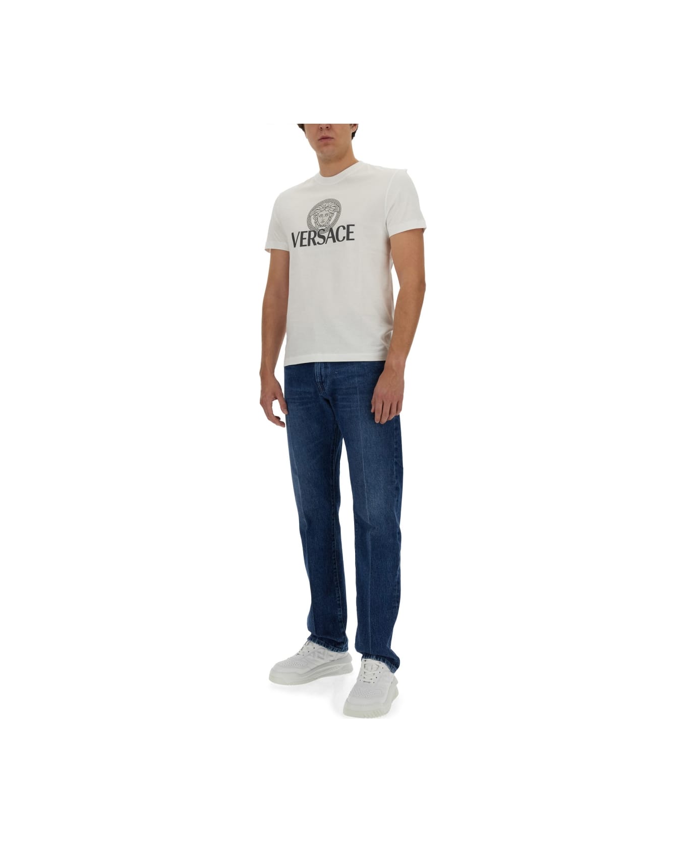 Versace Jersey T-shirt - WHITE