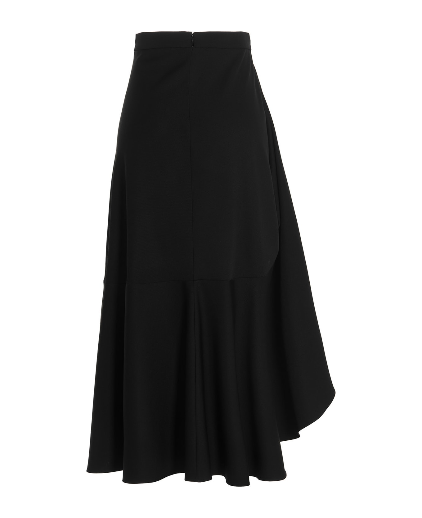 Alexander McQueen Draped Long Skirt - Black  