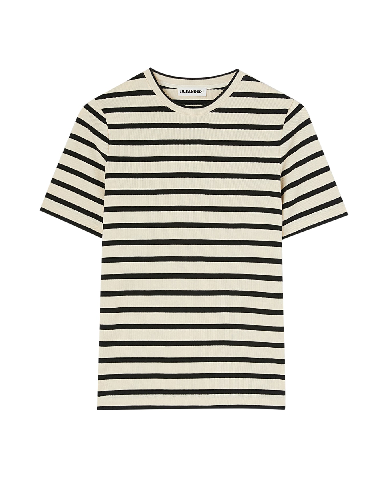 Jil Sander T-shirt Crew Neck Short Sleeves Regular Fit With Logo Label Top-stitched At The Back - Bluejay