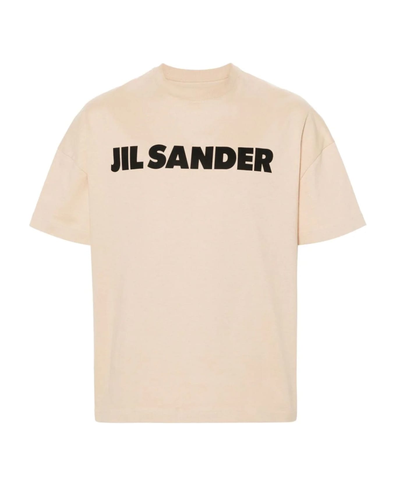 Jil Sander Logo Printed Crewneck T-shirt - DARKSAND