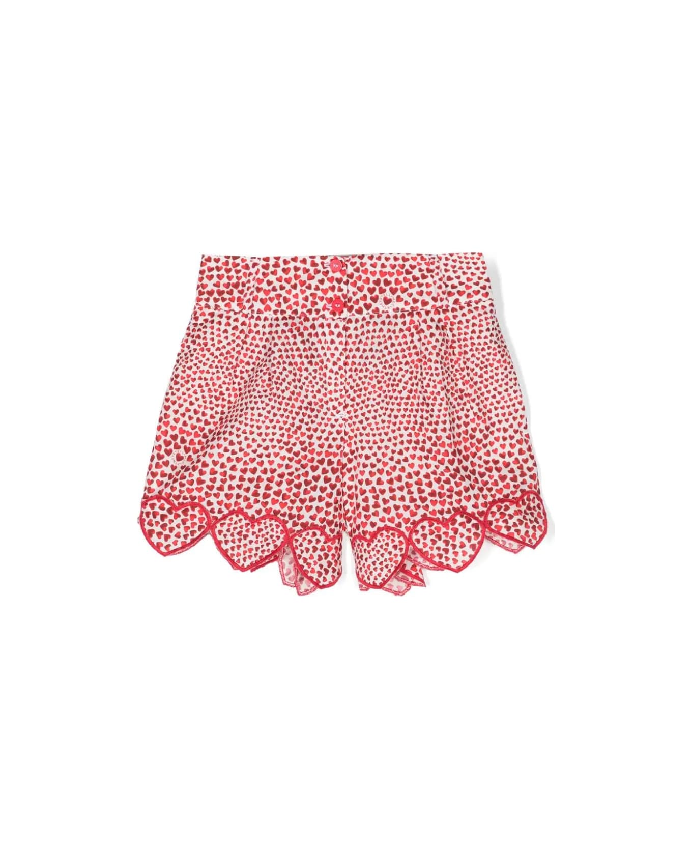 Stella McCartney Kids Shorts With Hearts High Summer - Red