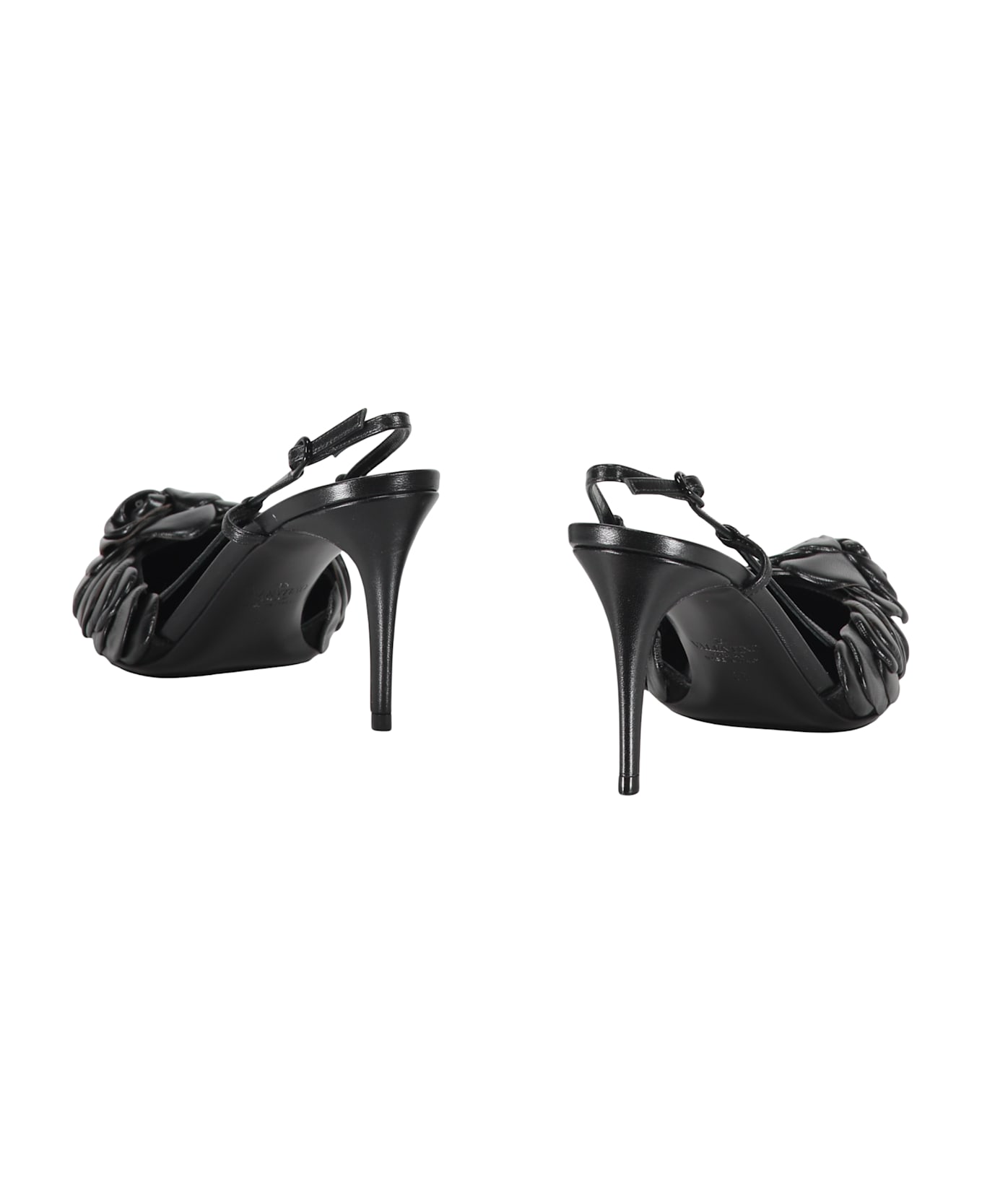 Valentino Garavani Leather Slingback Pumps - black ハイヒール