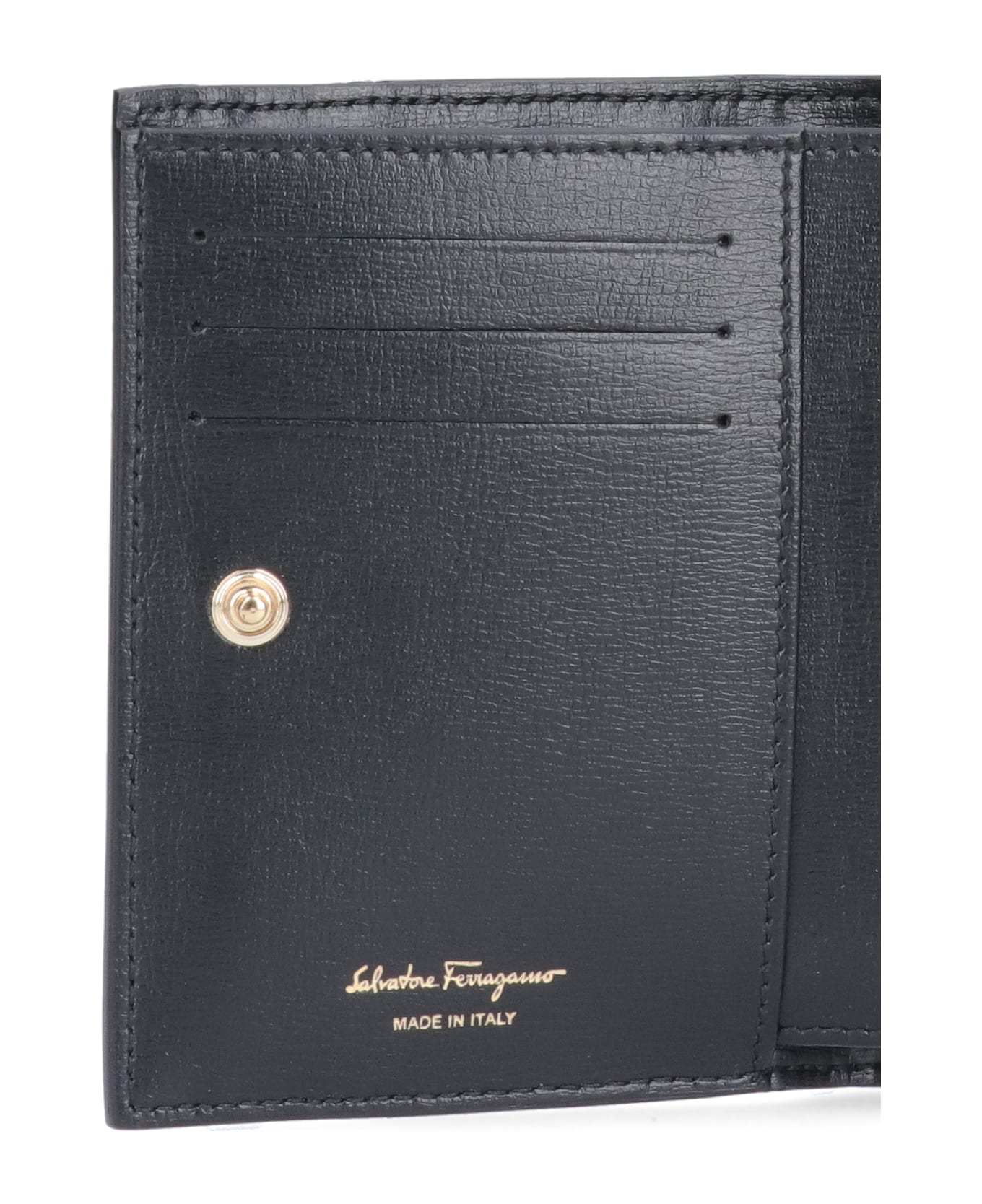 Ferragamo 'vara' Compact Wallet - NERO 財布