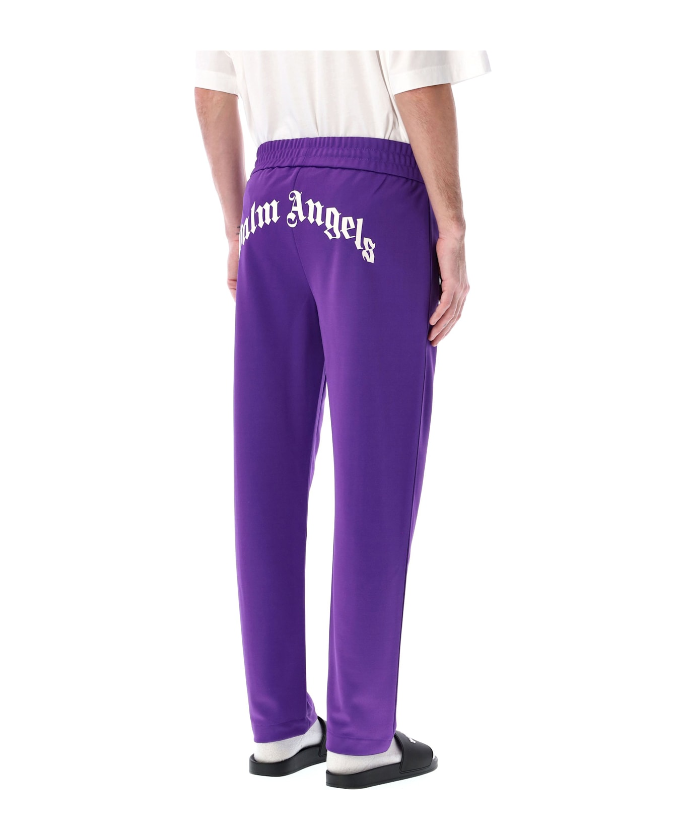 Palm Angels Curved Logo Track Pants - PURPLE