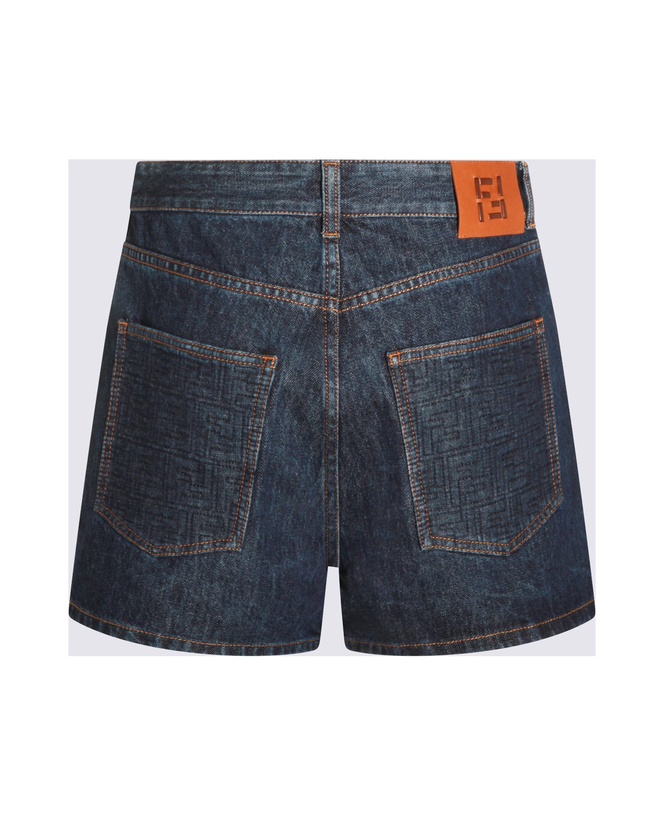 Fendi Blueberry Cotton Shorts - BLUEBERRY