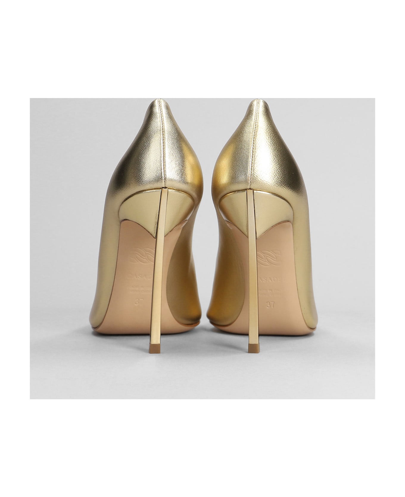 Casadei Blade Flash Pumps In Gold Leather - gold ハイヒール