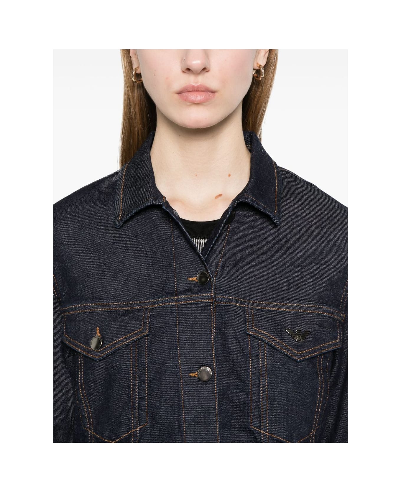 Emporio Armani Denim Cotton Jacket - Blue