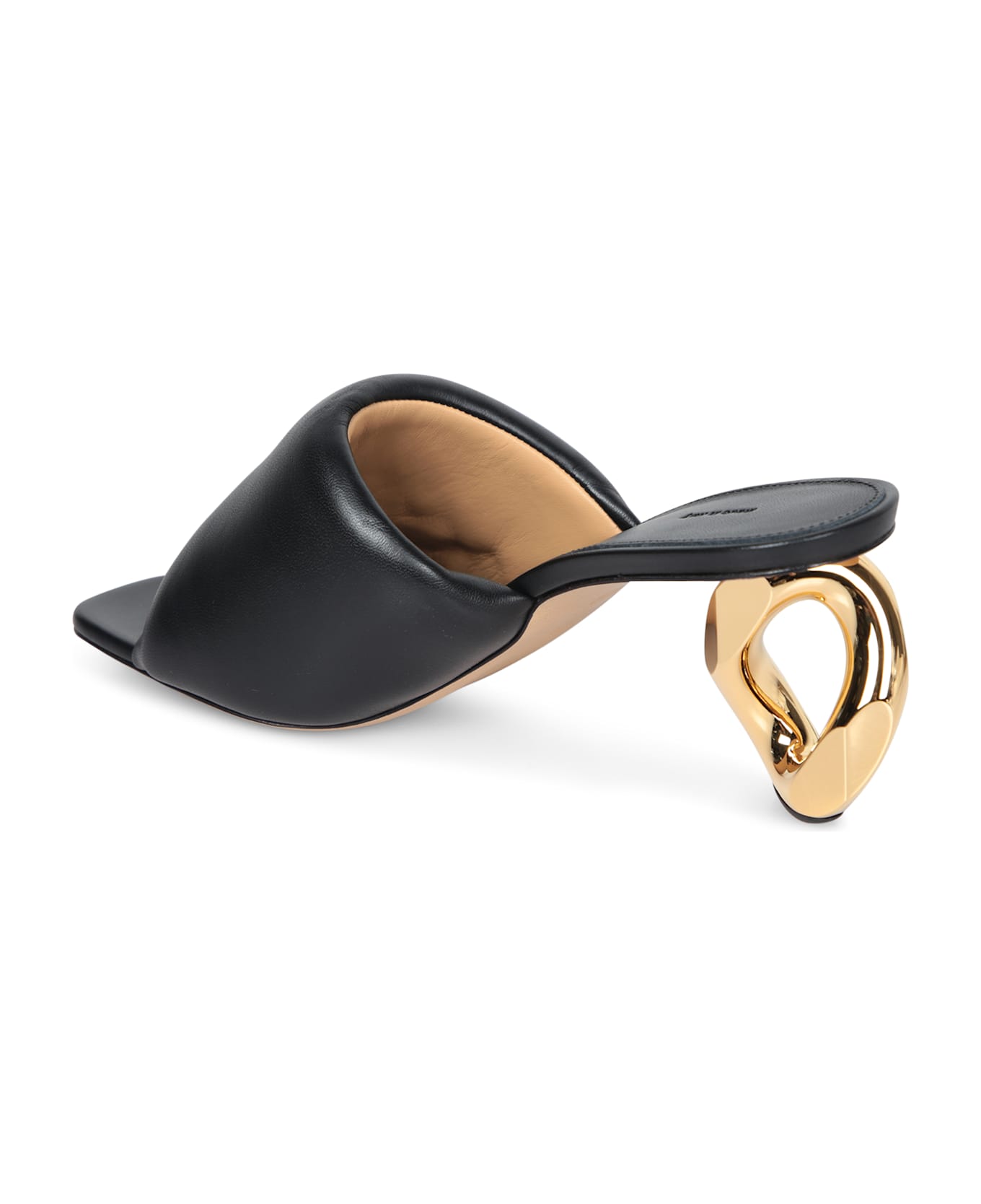 J.W. Anderson Black Chain Heel Mule Sandals