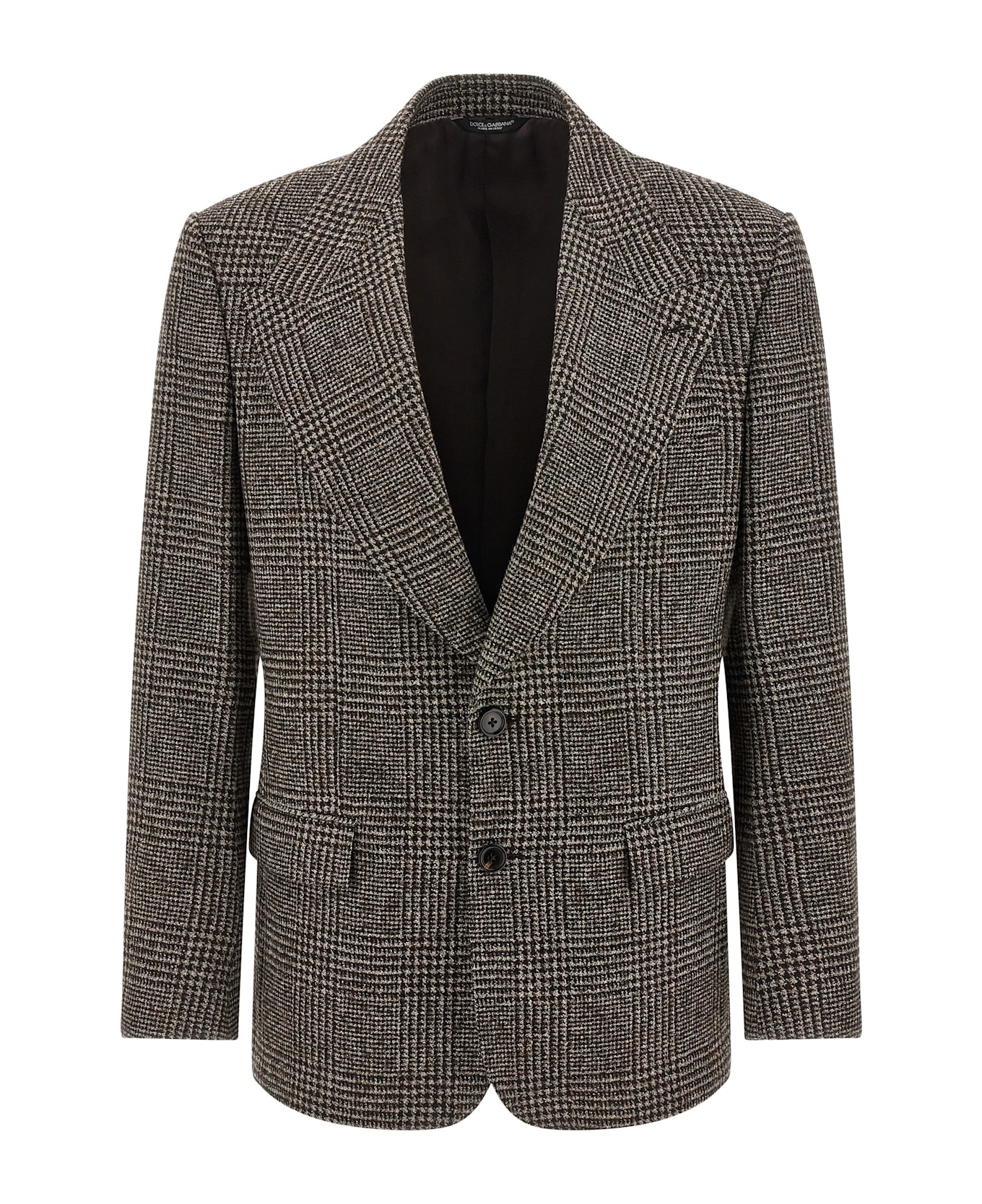 Dolce 
Gabbana Prince Of Wales Wool Blazer - Brown