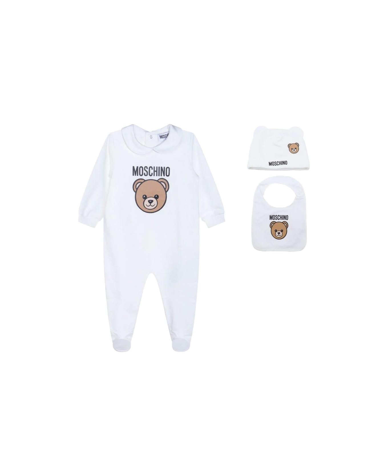 Moschino Bodysuit Hat And Gag Set - WHITE