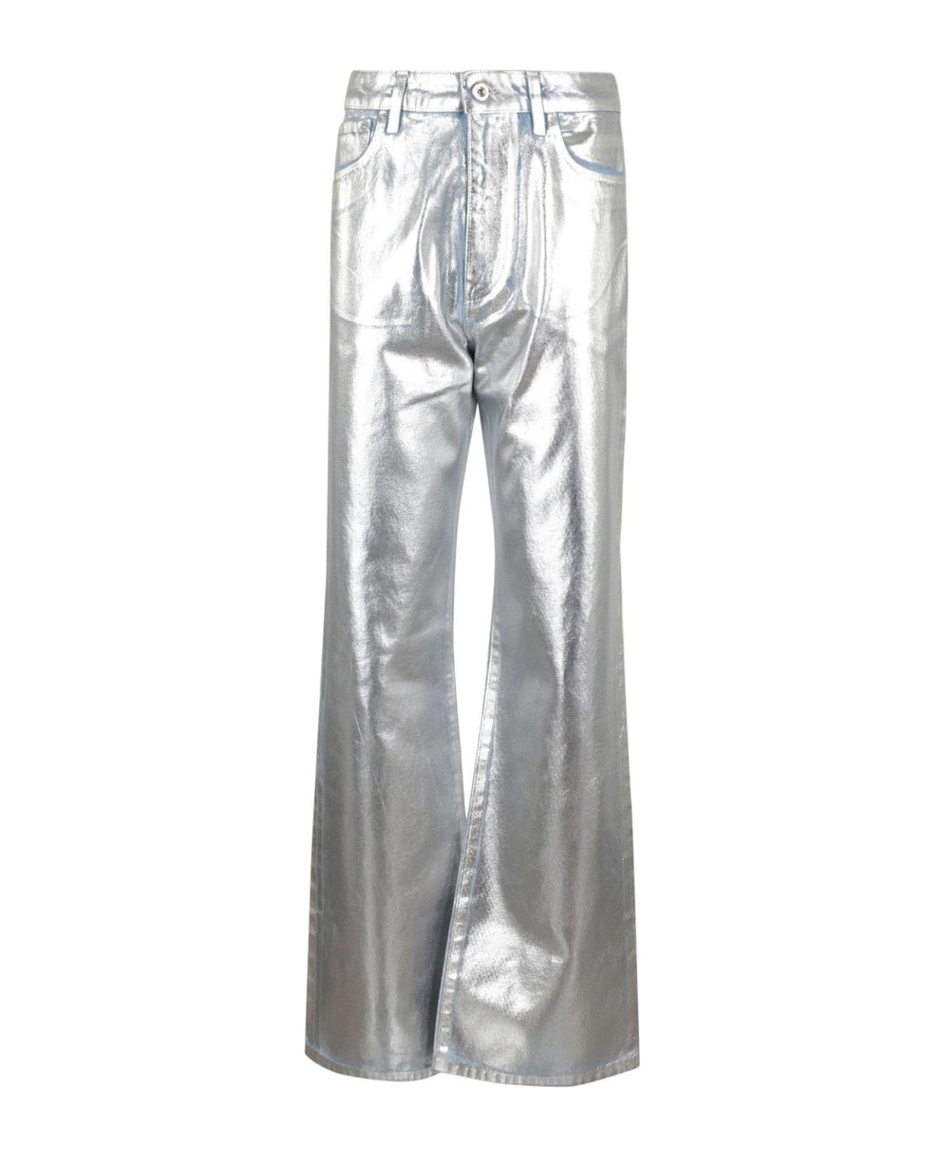 Paco Rabanne Mid-rise Straight-leg Jeans - Light Silver