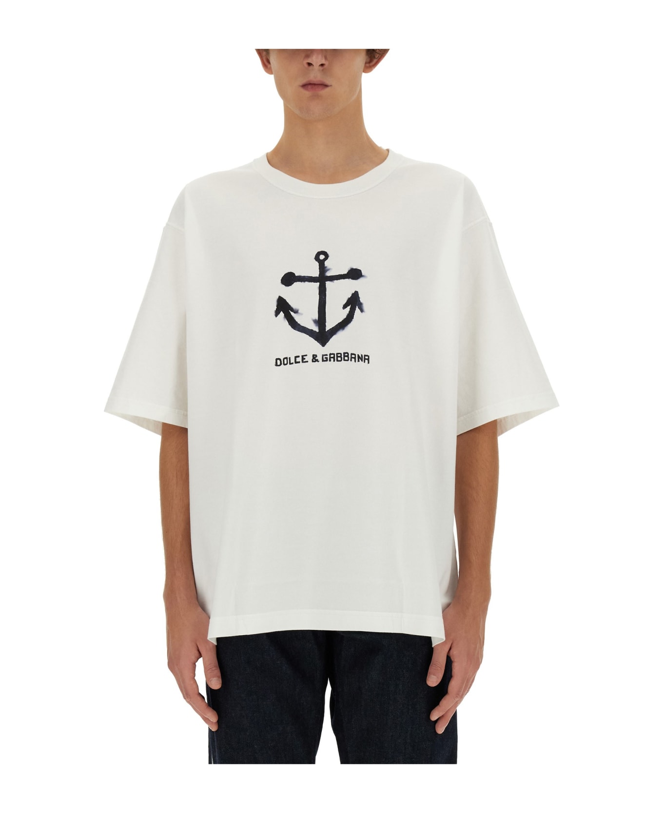 Dolce & Gabbana Marina Print T-shirt - White シャツ