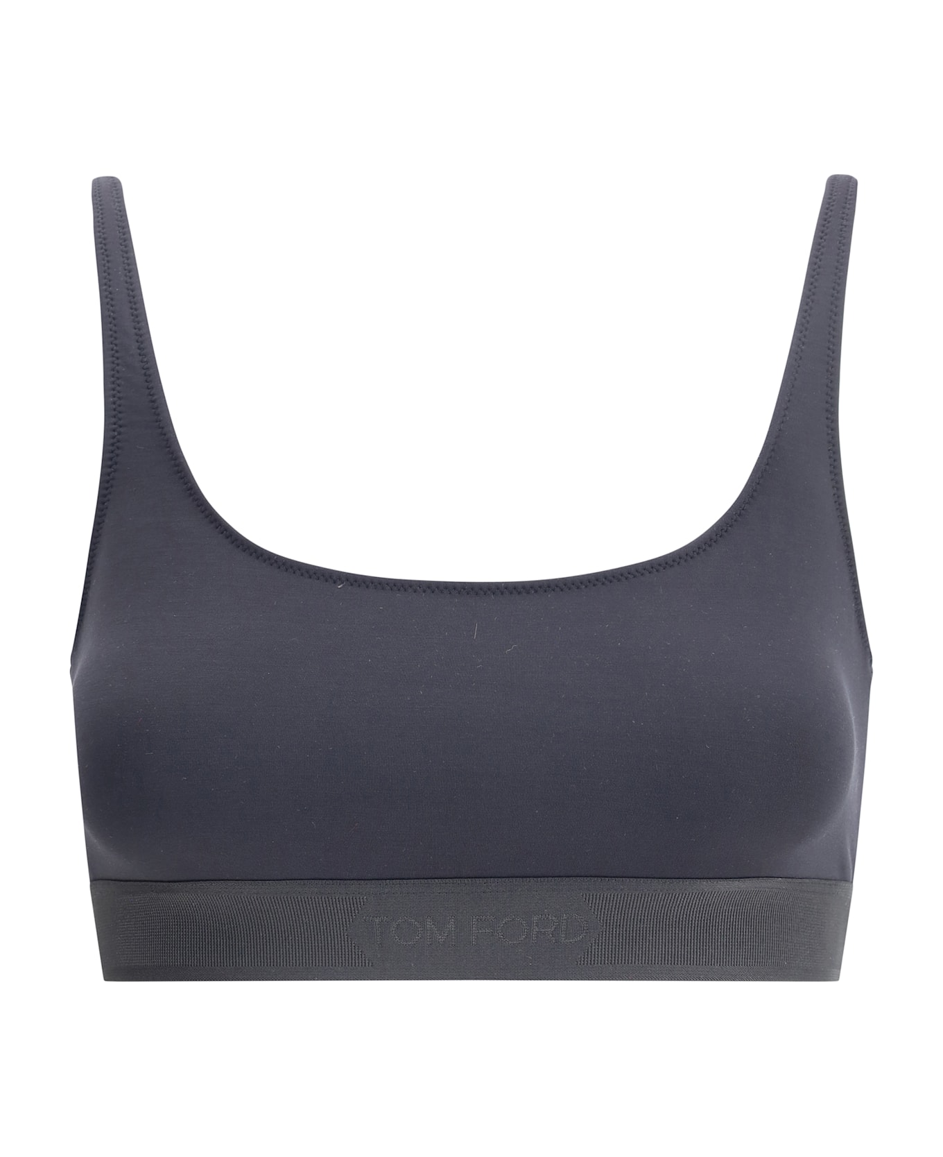 Tom Ford Modal Bralette Top With Jacquard Logo - BLACK