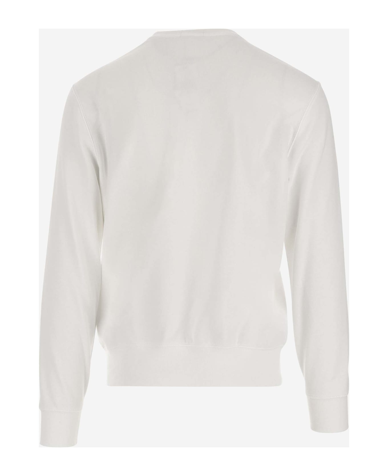 Ralph Lauren Cotton Blend Sweatshirt With Polo Bear Pattern - White