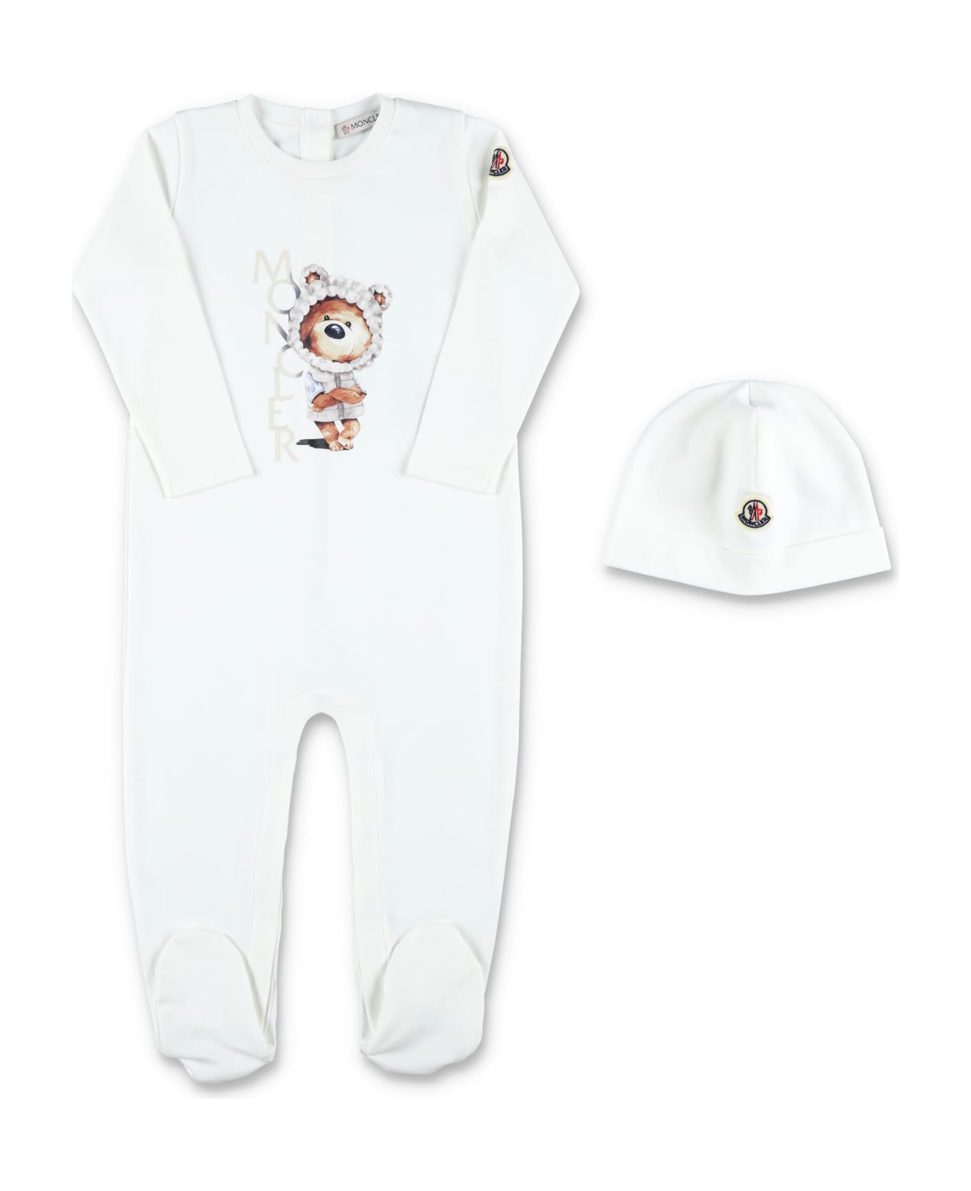 Moncler Jumpsuit And Hat Set - WHITE ボディスーツ＆セットアップ