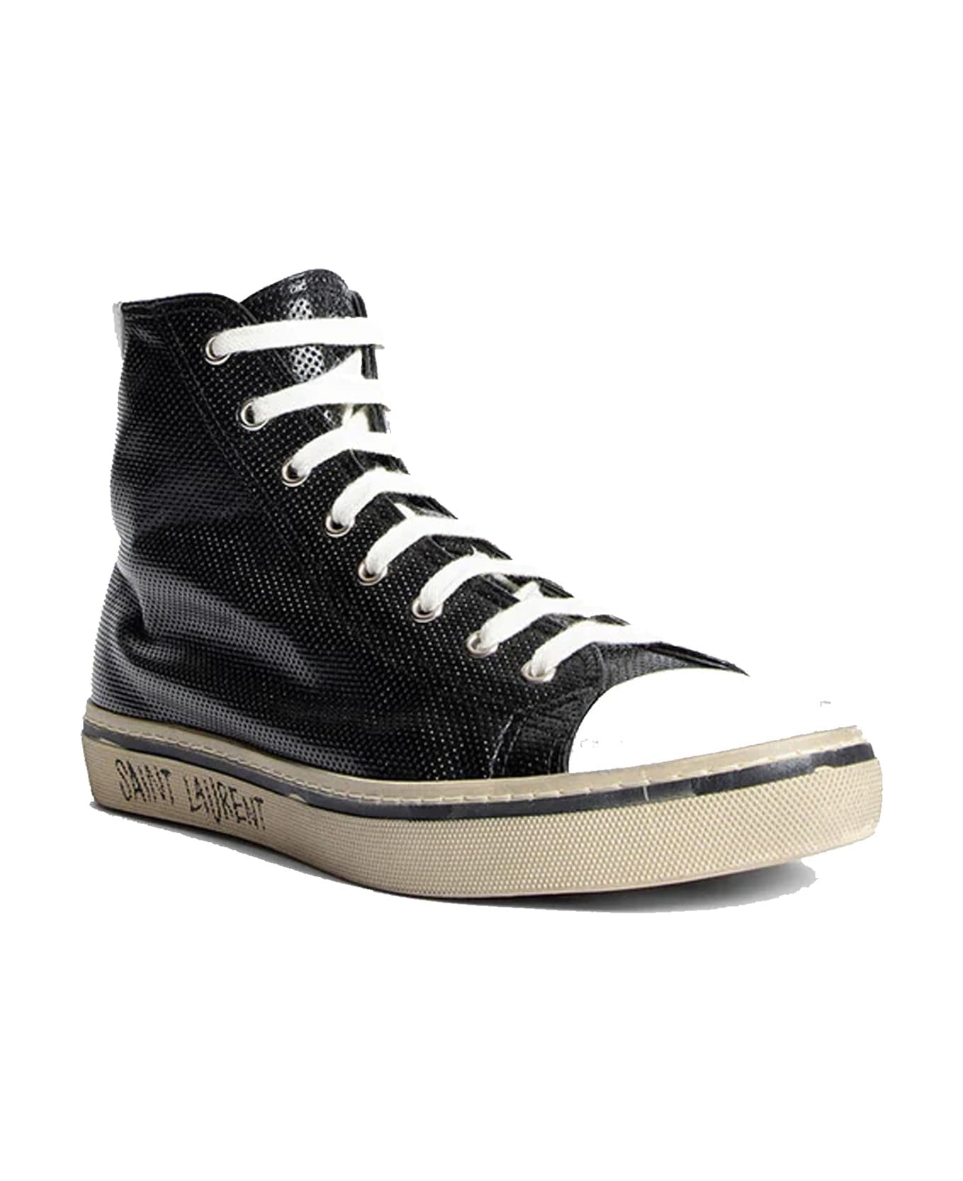 Saint Laurent Malibu Leather Sneakers - Black