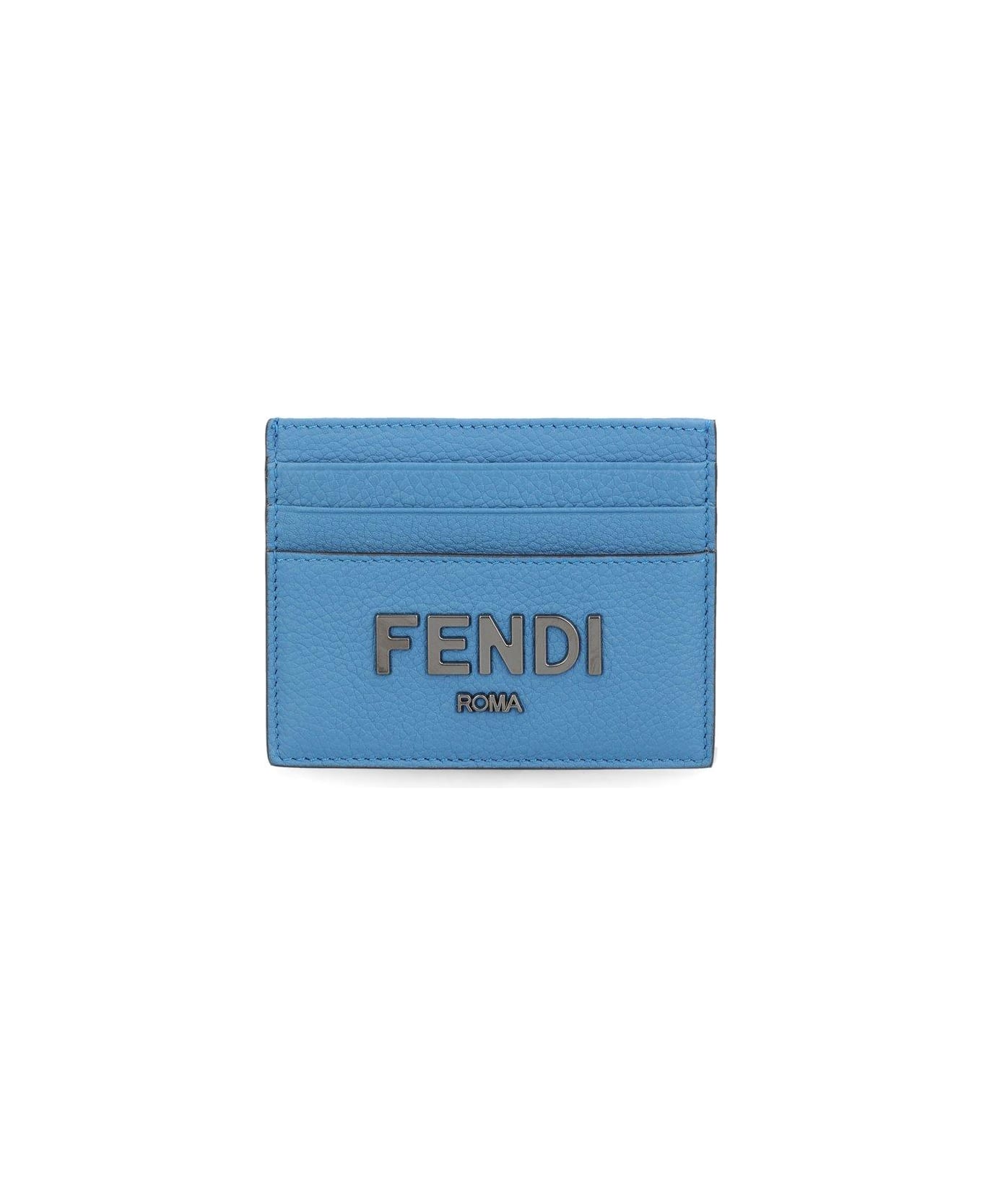 Fendi Signature Card Holder - Light blue