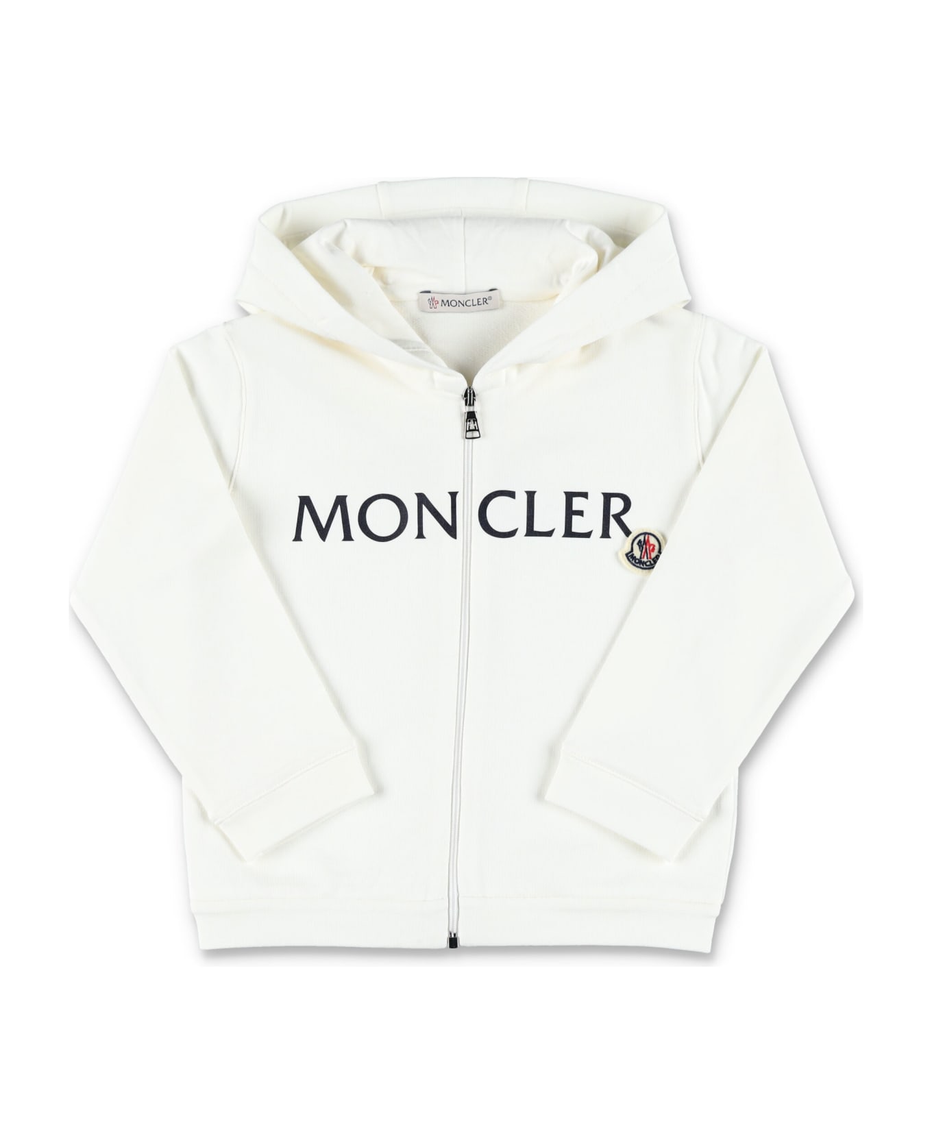 Moncler Set Zipped Hoodie And Pants - WHITE