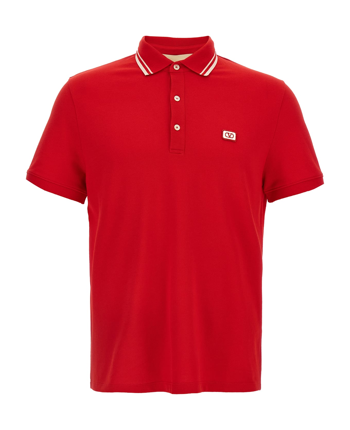Valentino Garavani Polo Valentino Garavani Embroidery 
vg
 - Red