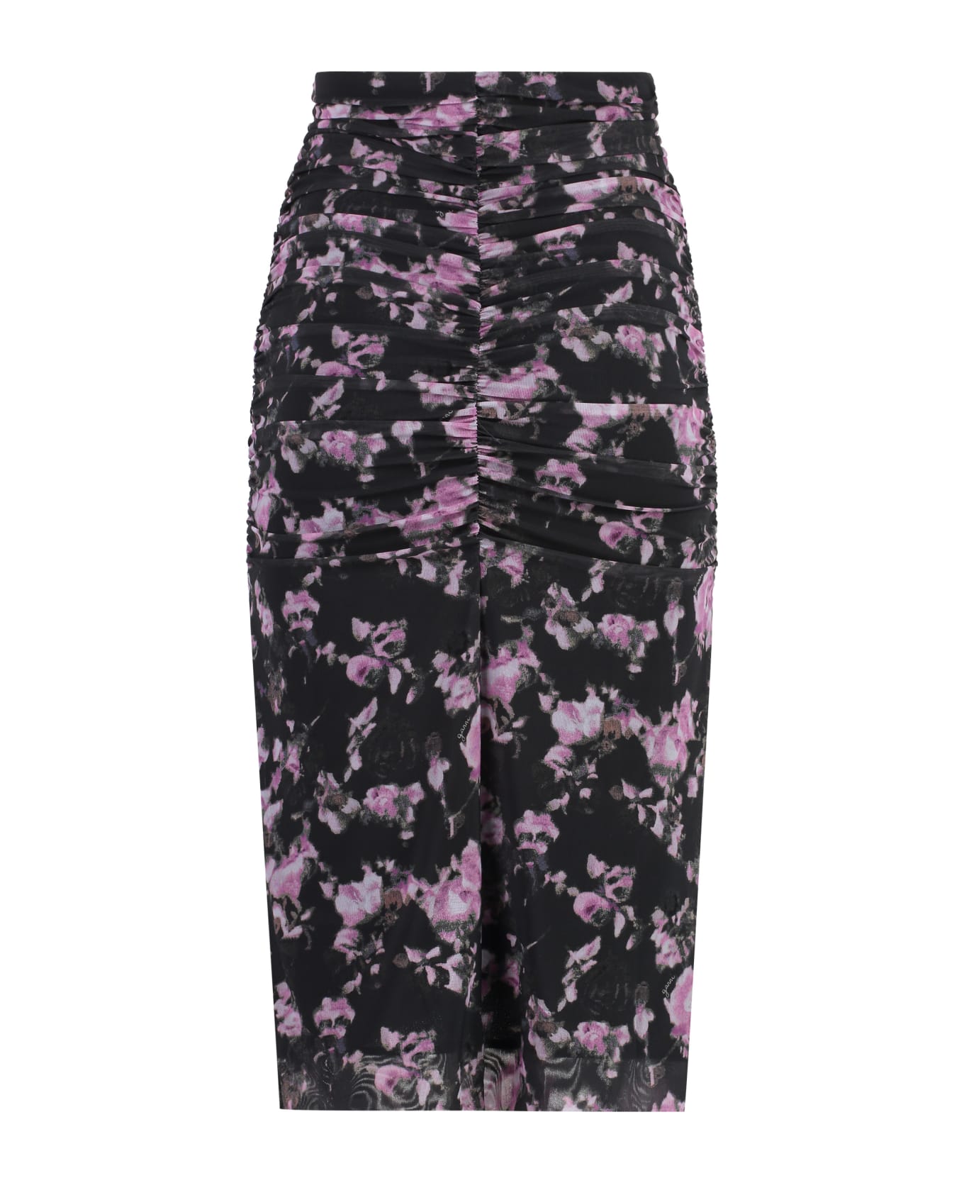 Ganni Floral Print Skirt - grey