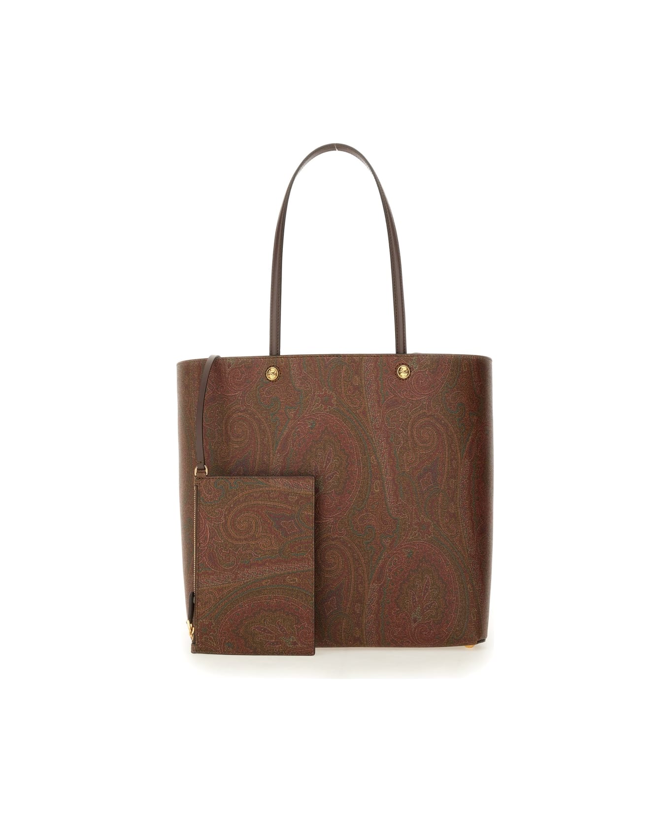 Etro Paisley Patterned Shopping Bag - BROWN