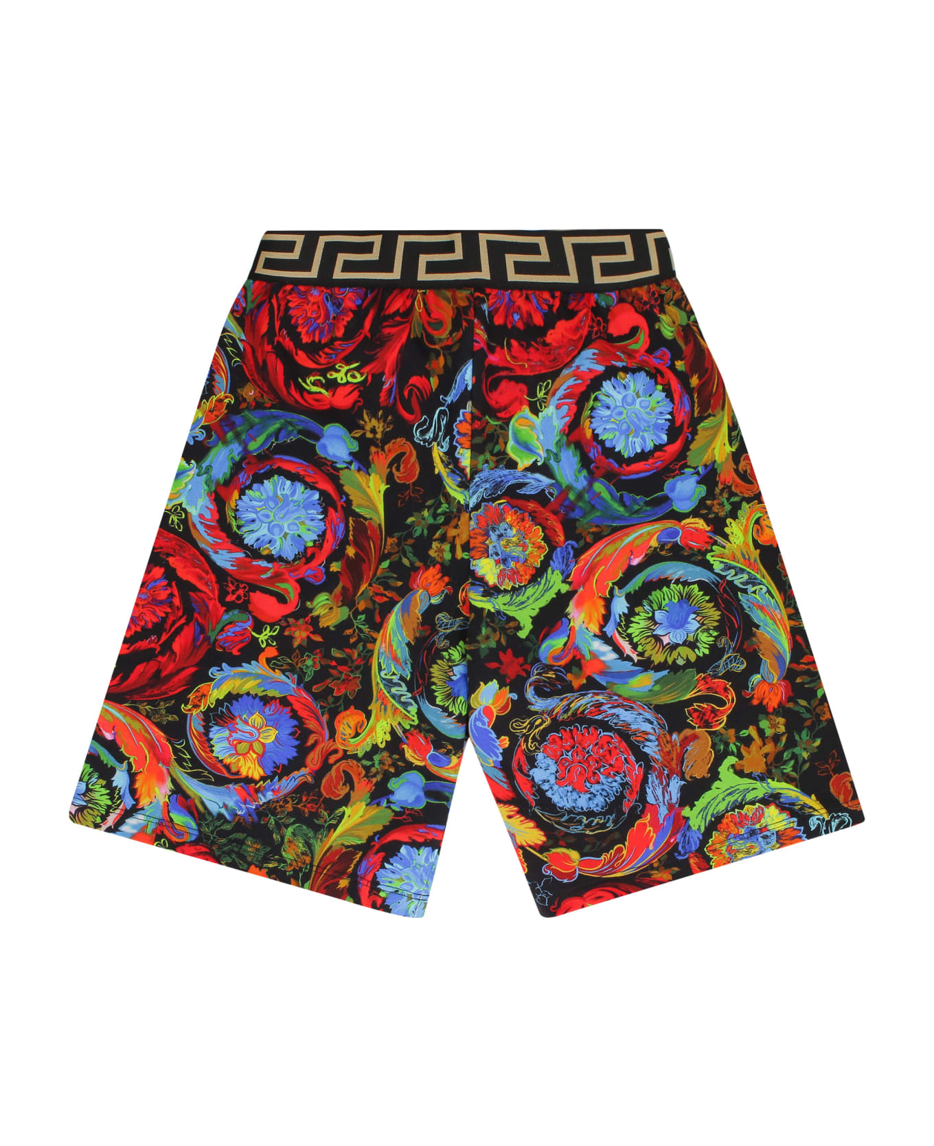 Young Versace Printed Cotton Shorts - Multicolor ボトムス