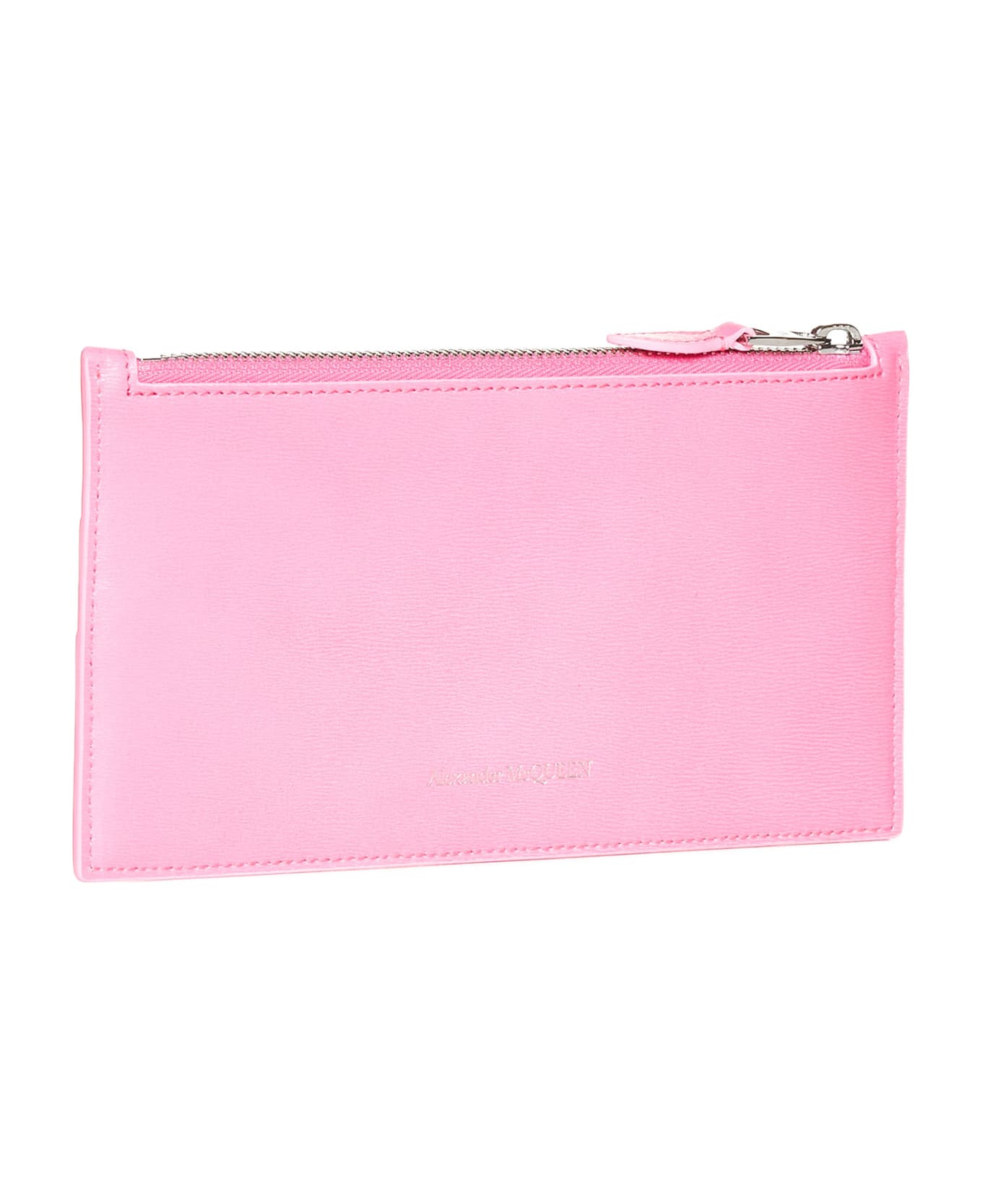 Alexander McQueen Flat Zip Skull Wallet - Fluo pink 財布