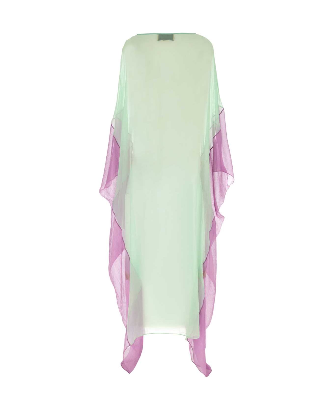 Gucci Two-tone Silk See-through Caftan - 3286 ワンピース＆ドレス