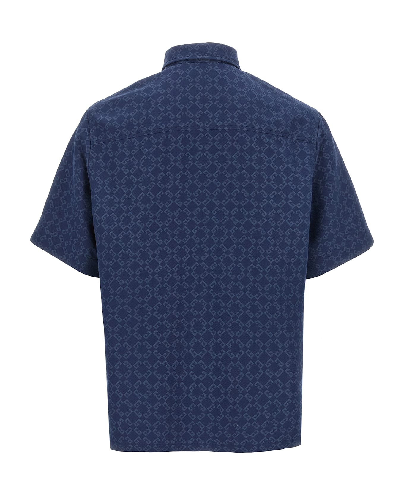 Givenchy Monogram Jacquard Short-sleeved Shirt - GREYBLUE