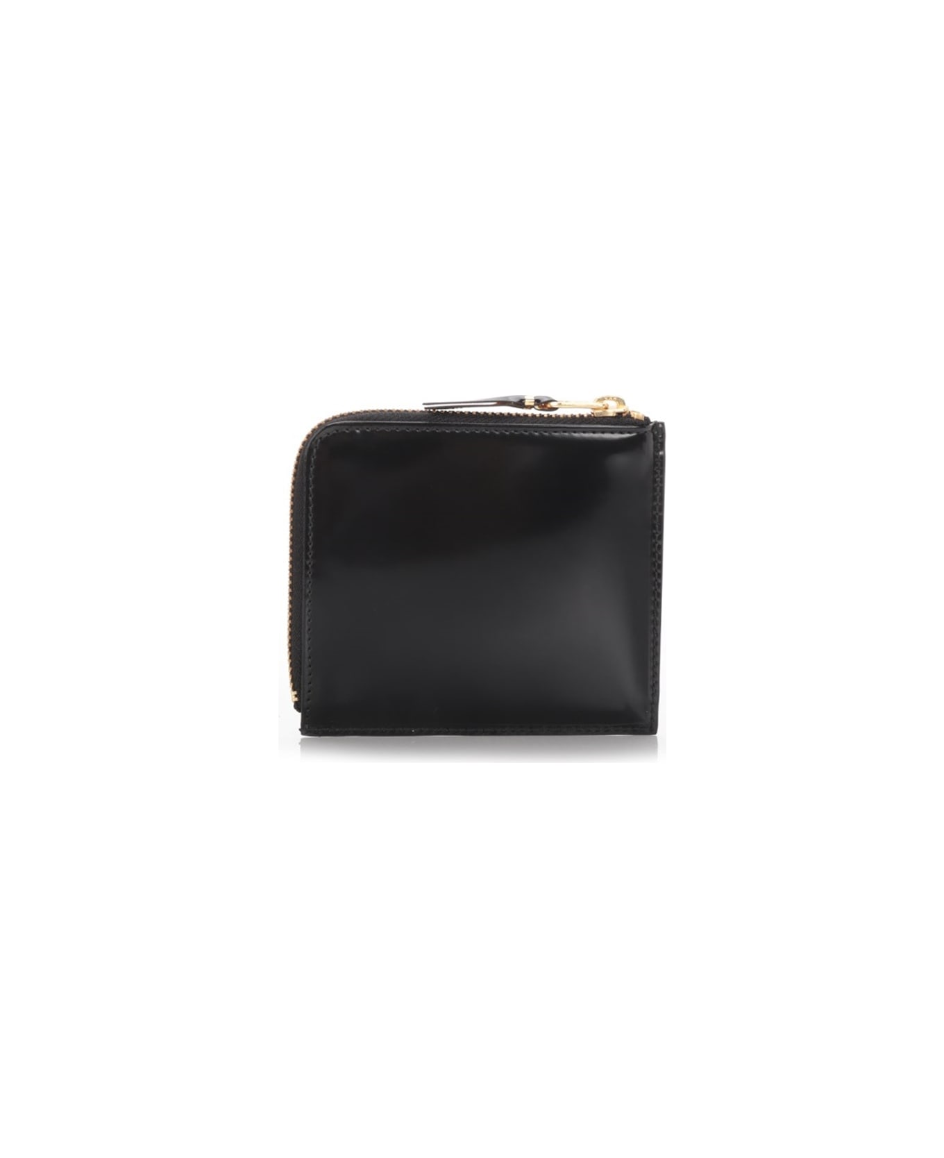 Comme des Garçons Wallet Black Wallet With Gold Colored Inside