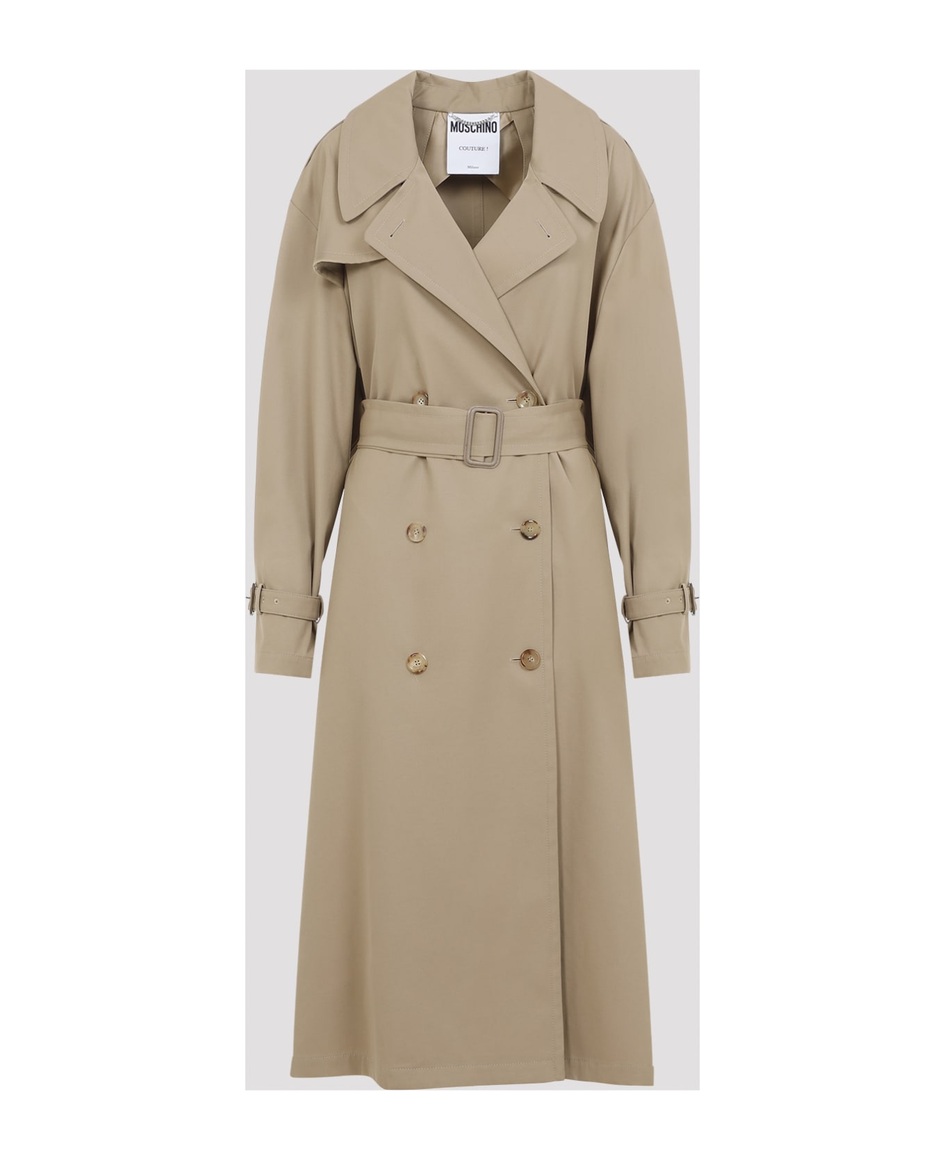 Moschino Cotton Nylon Coat - Beige