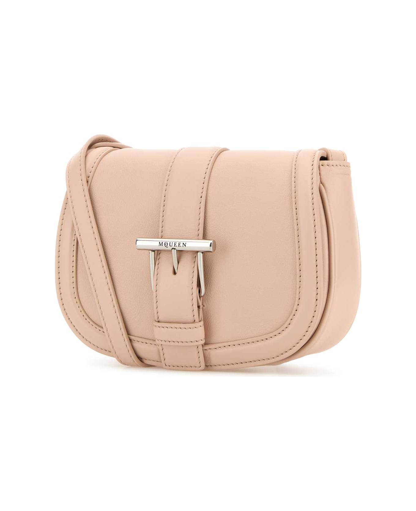 Alexander McQueen Pastel Pink Leather Mini Satchel Crossbody Bag - BLUSHPINKSILVER