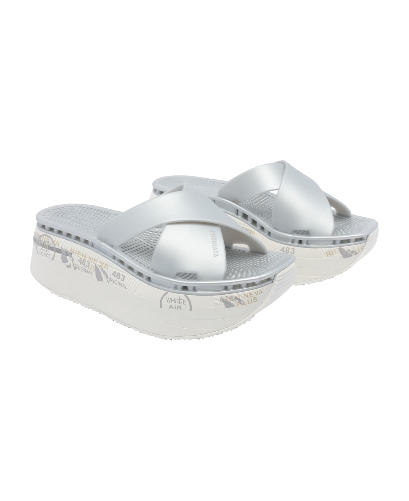 Premiata Moura Platform Sandals - Silver
