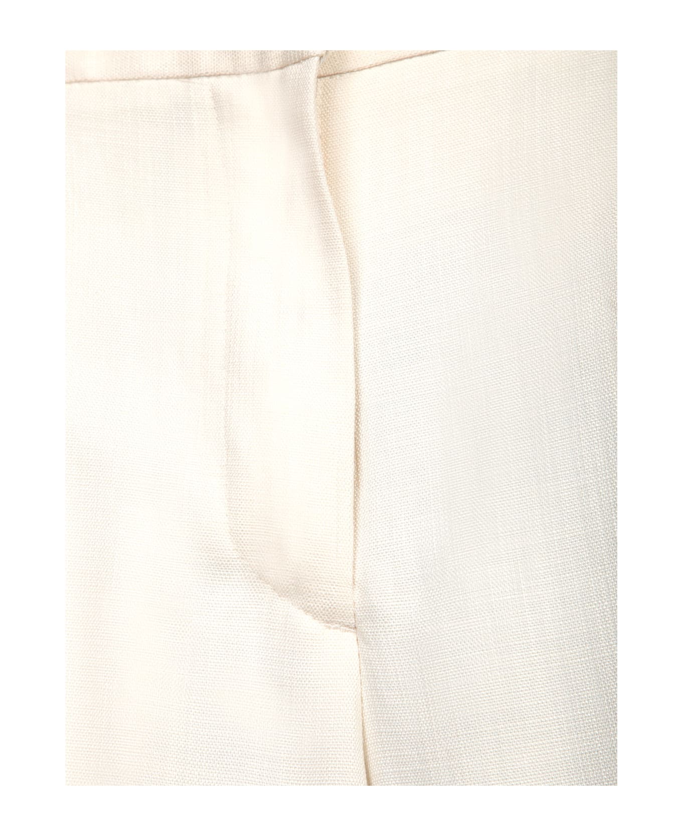 MSGM Straight Concealed Trousers - White